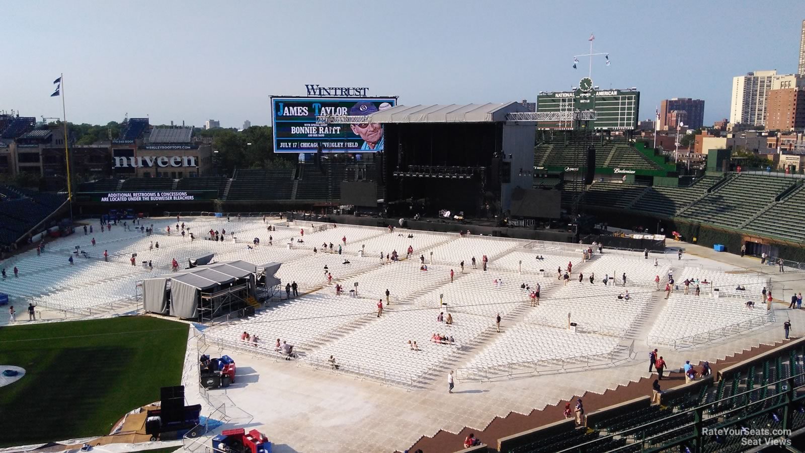 section 326, row 5 seat view  for concert - wrigley field