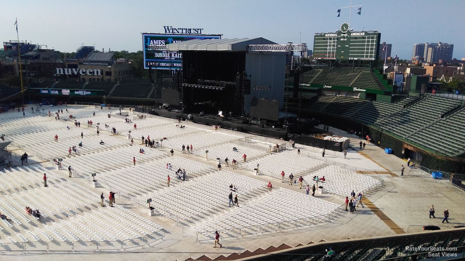 section 329, row 5 seat view  for concert - wrigley field