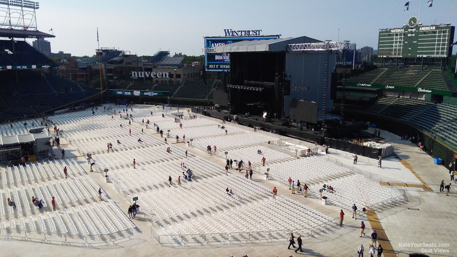 section 330, row 5 seat view  for concert - wrigley field