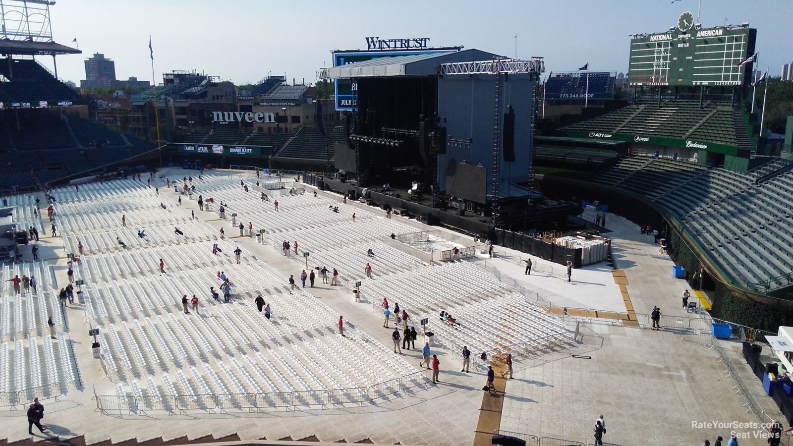 section 331, row 5 seat view  for concert - wrigley field