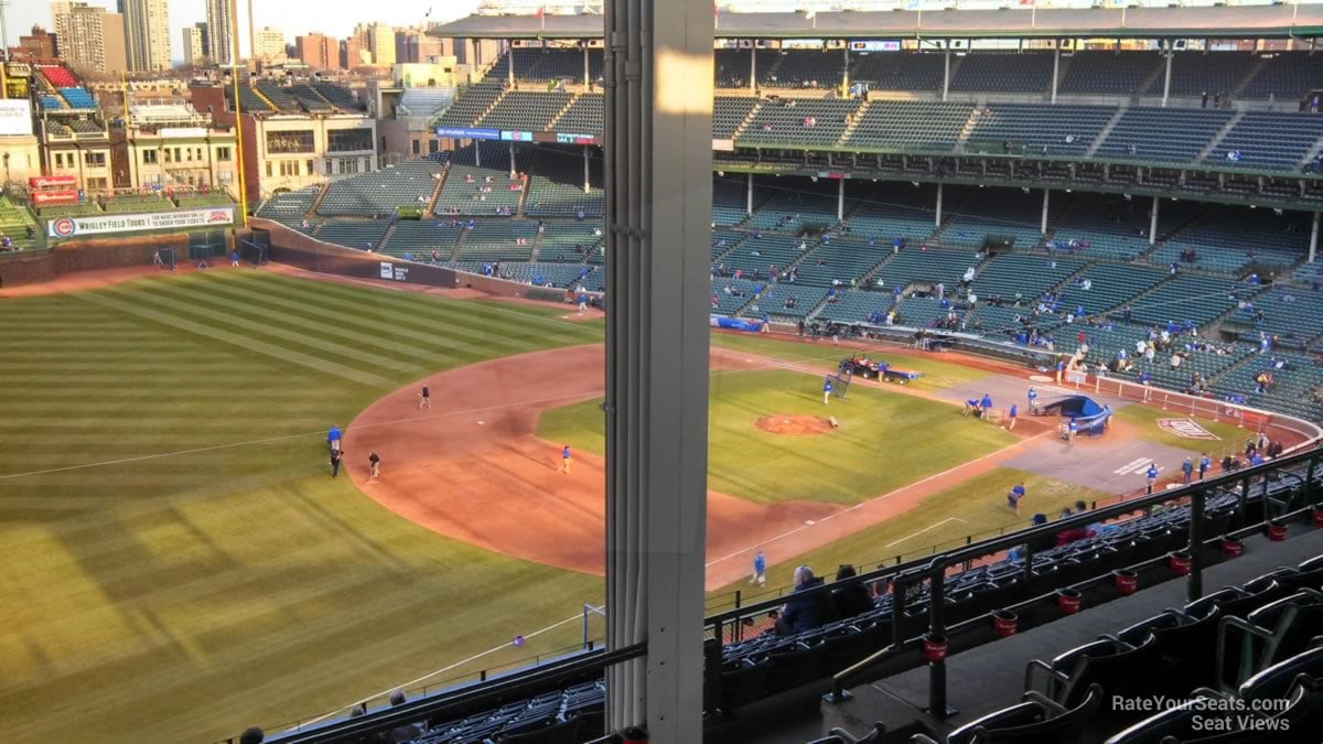 section 406, row 5 seat view  for baseball - wrigley field