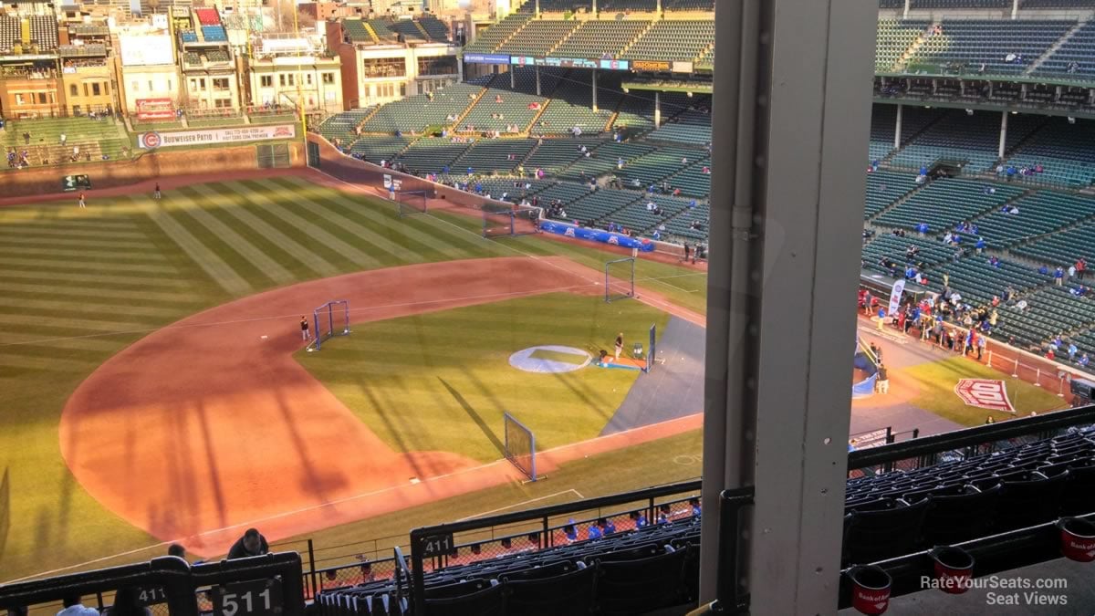 section 408, row 3 seat view  for baseball - wrigley field