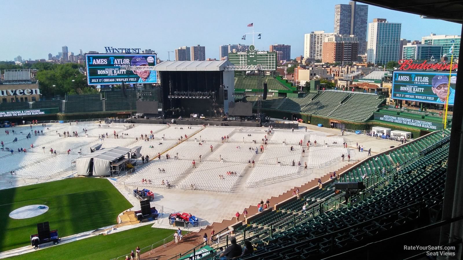section 422, row 4 seat view  for concert - wrigley field
