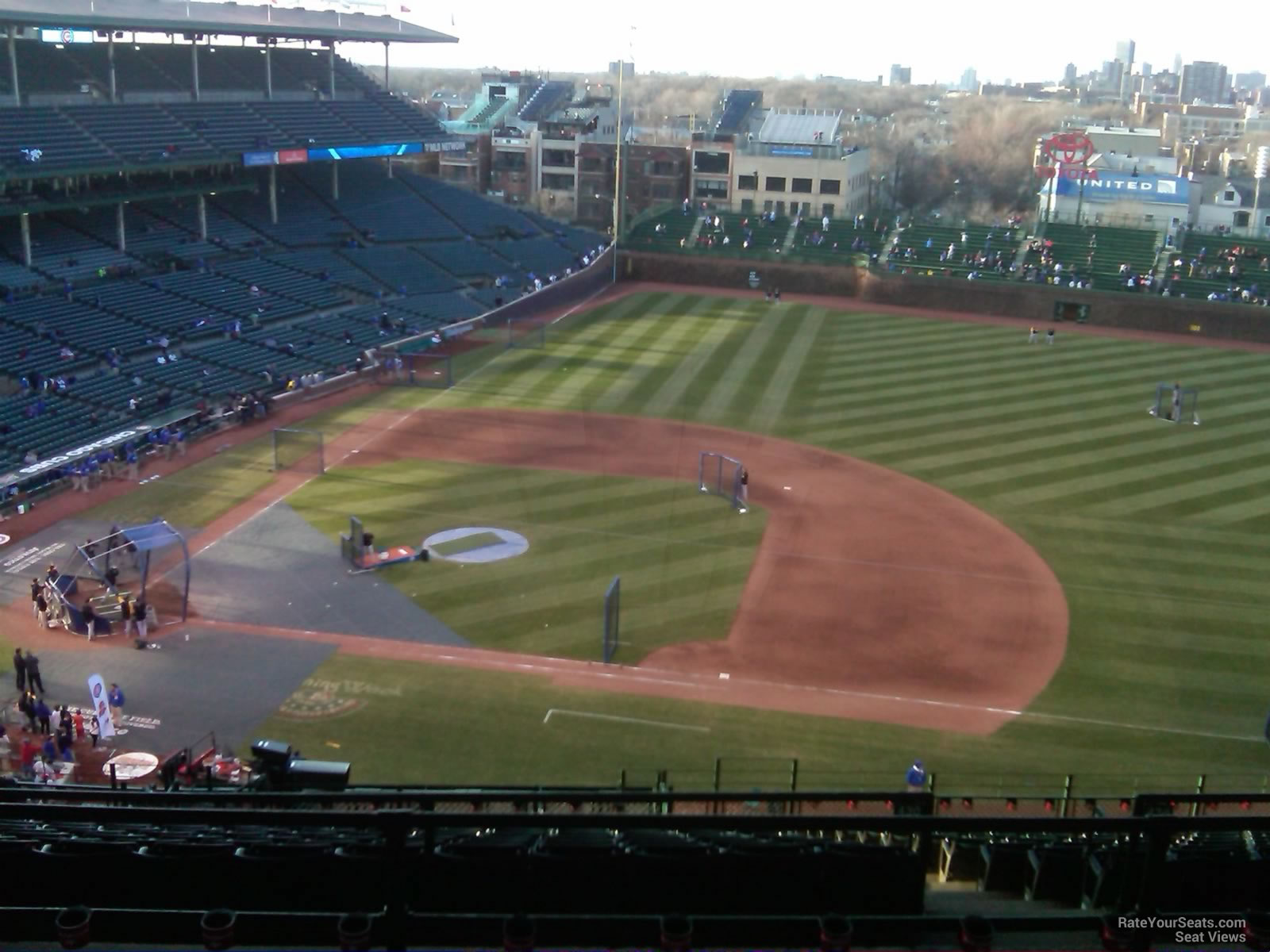 section 424, row 5 seat view for baseball - wrigley field