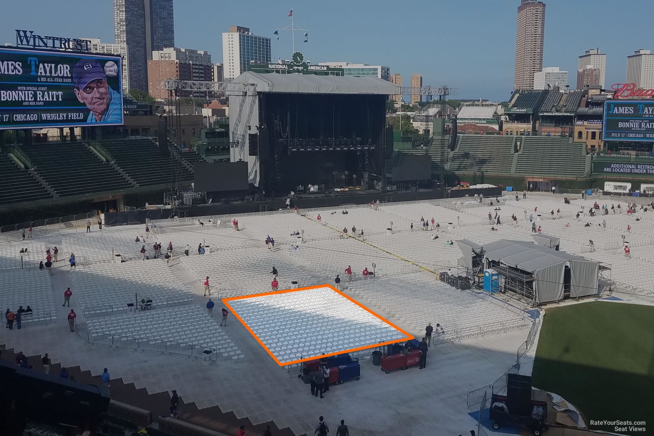 Help me pick the best seats for this concert at Wrigley Field