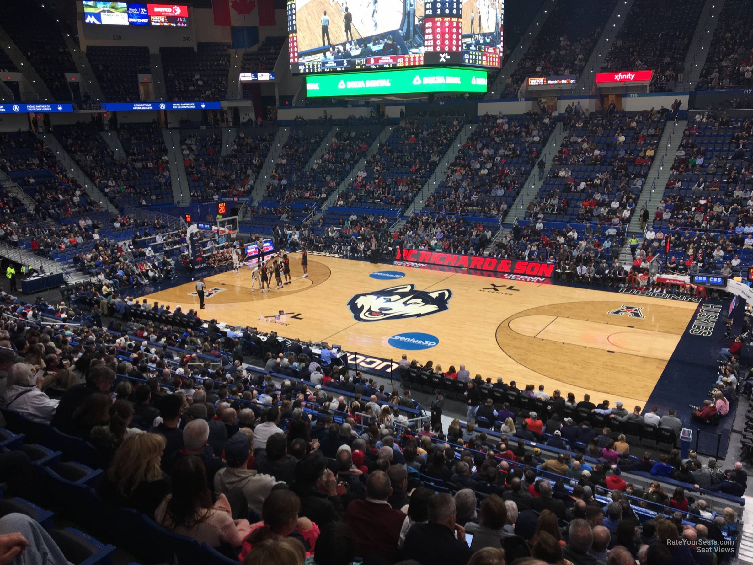 section 102, row r seat view  - xl center