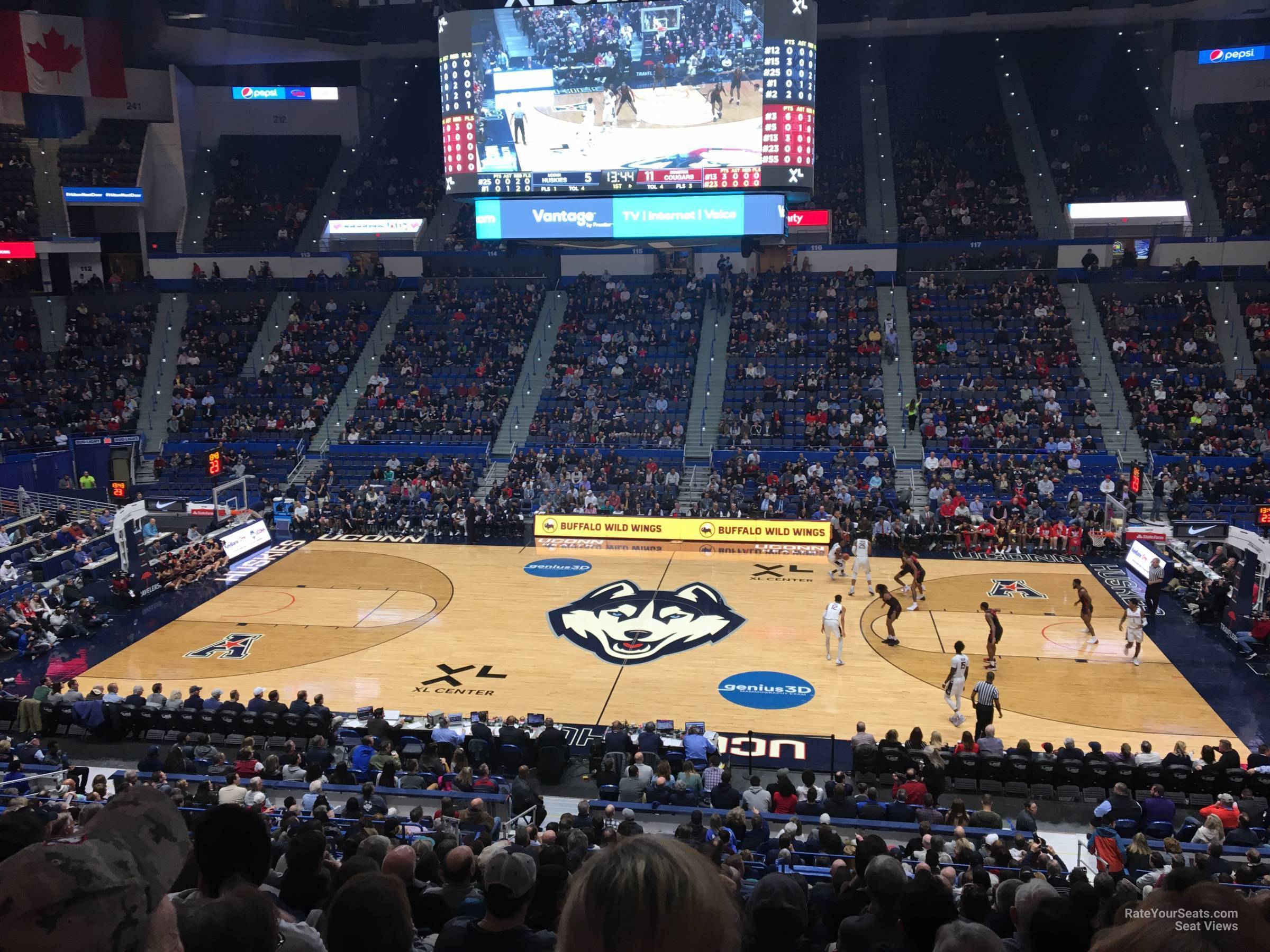 section 103, row r seat view  - xl center