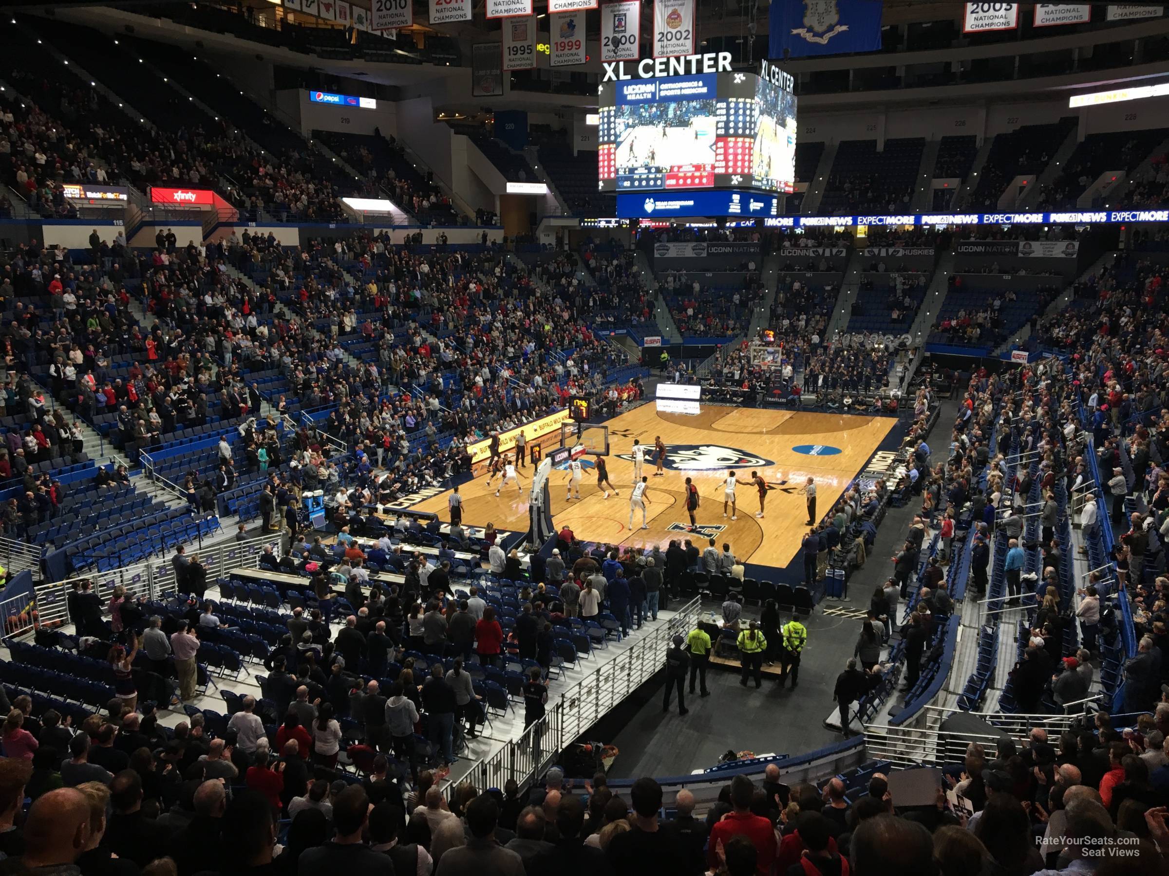 section 108, row s seat view  - xl center