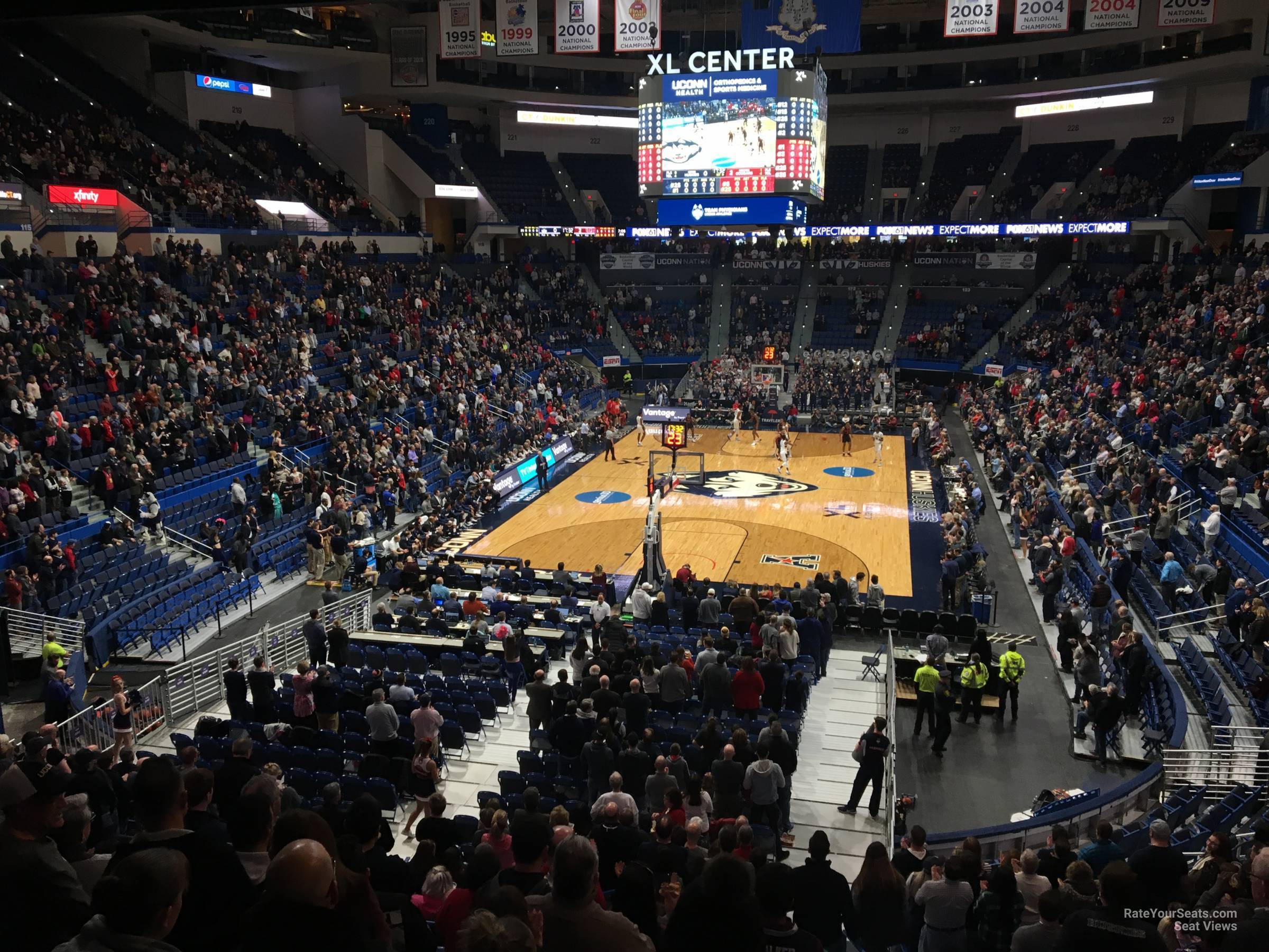 section 109, row s seat view  for basketball - xl center