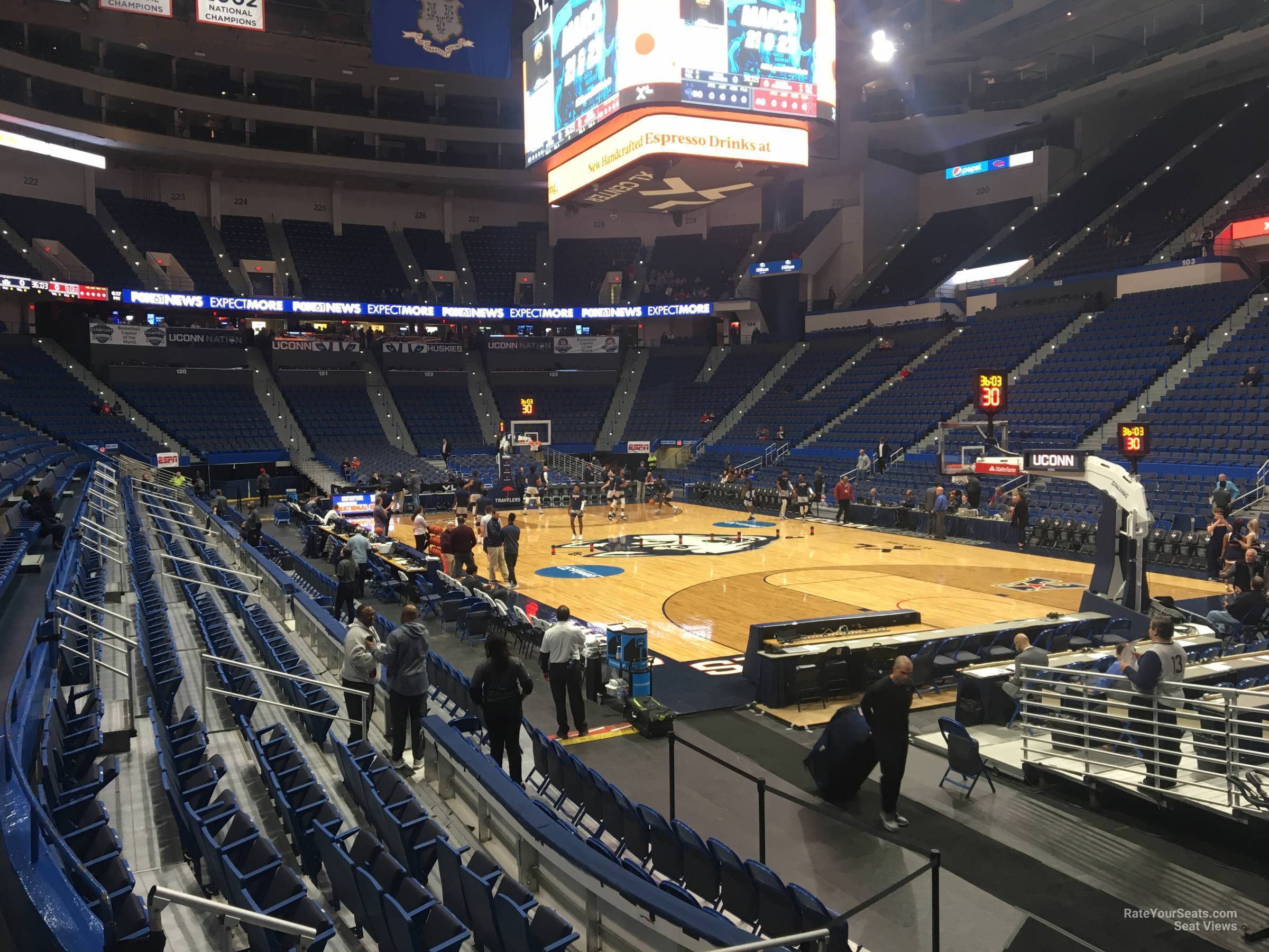 section 112, row b seat view  - xl center