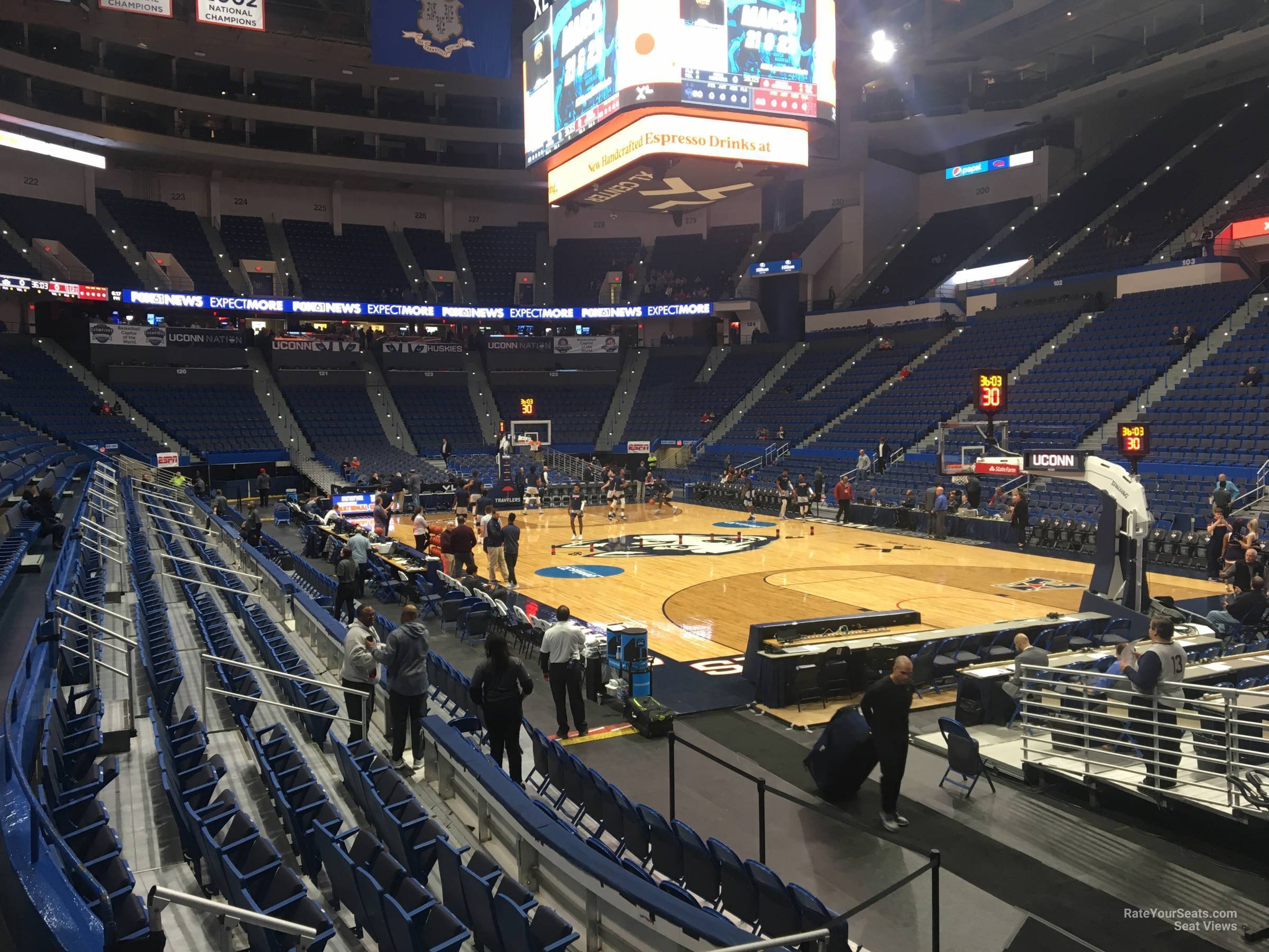section 112, row b seat view  for basketball - xl center