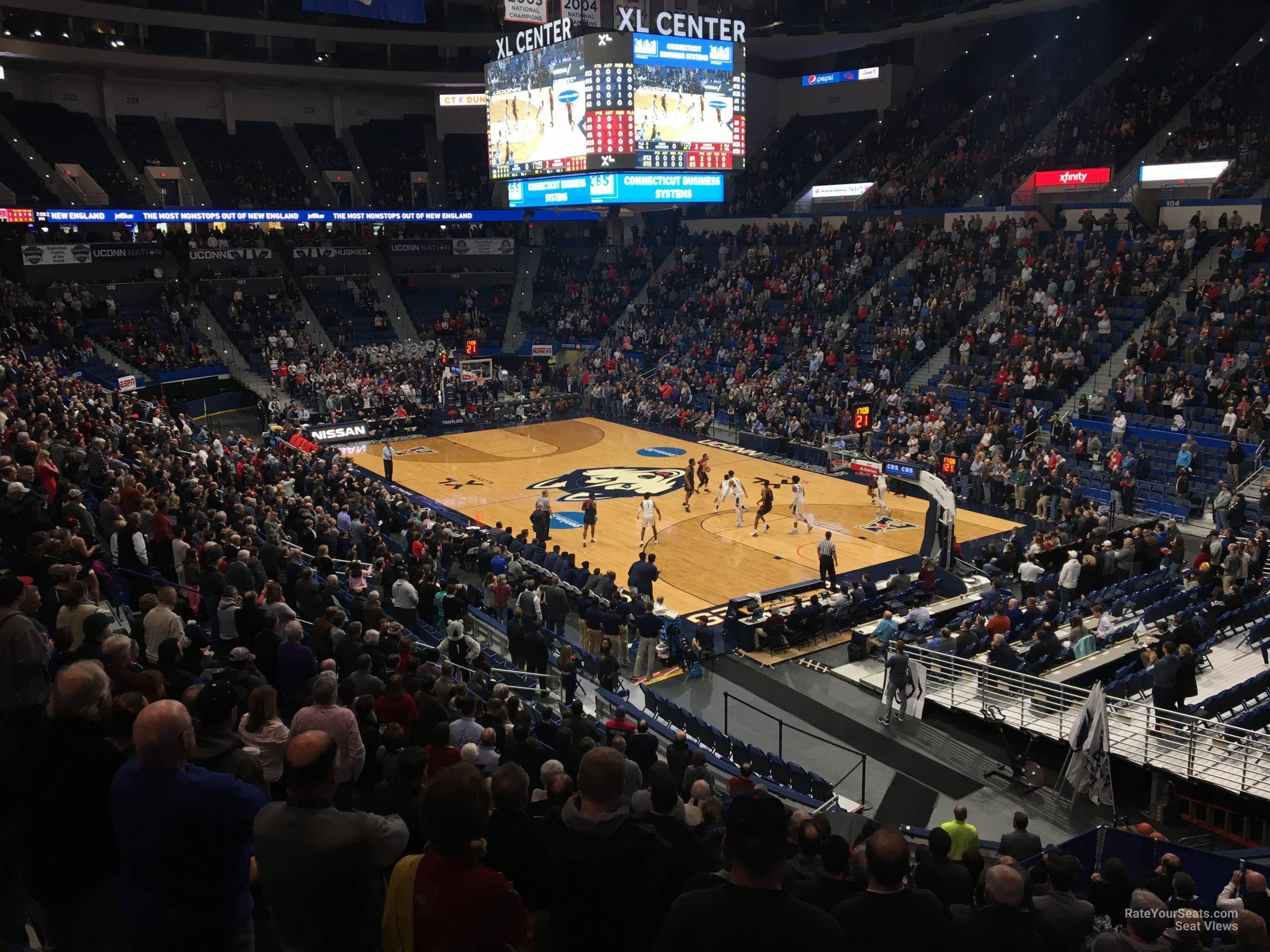 section 112, row s seat view  - xl center