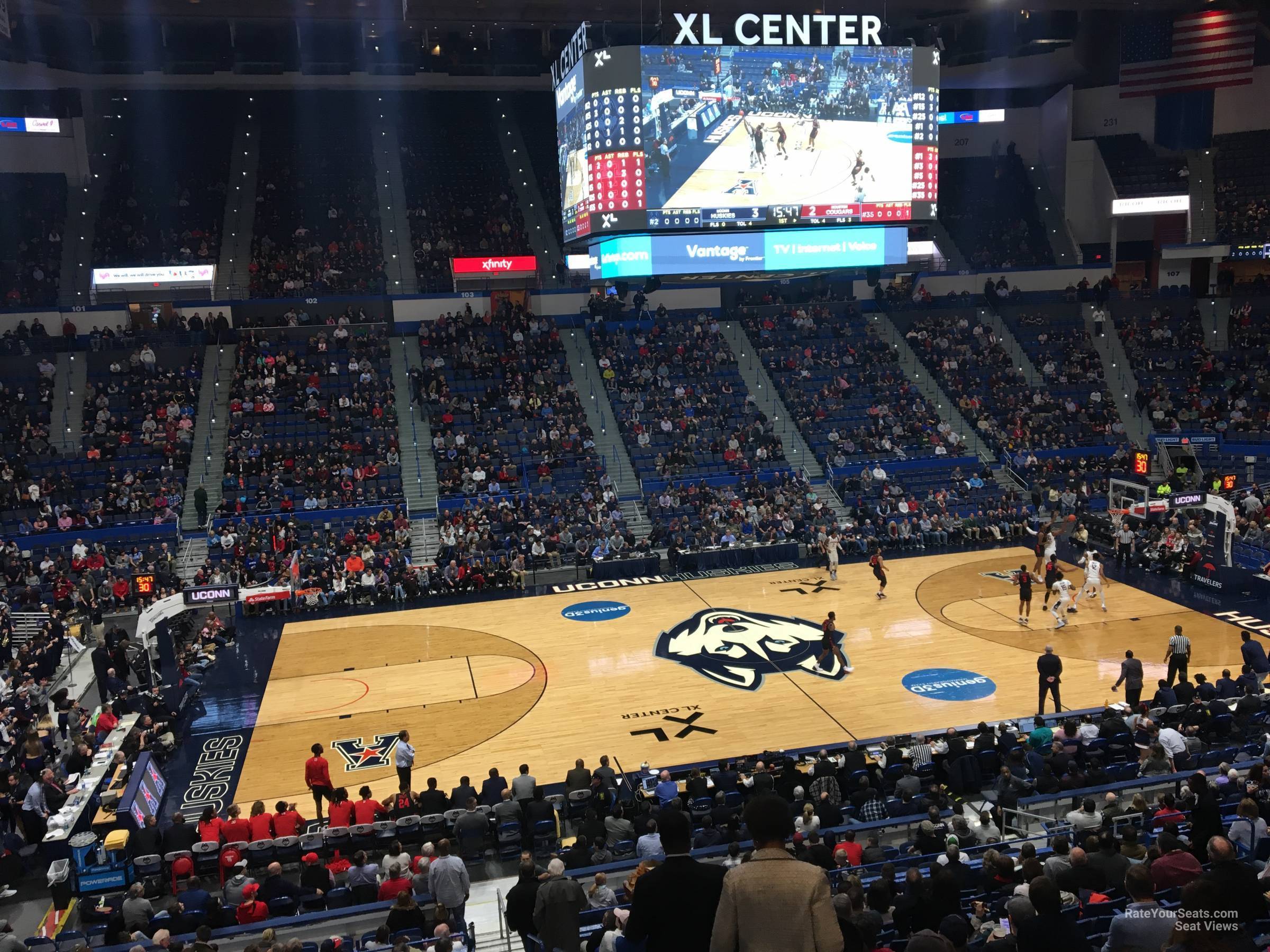 section 117, row r seat view  - xl center