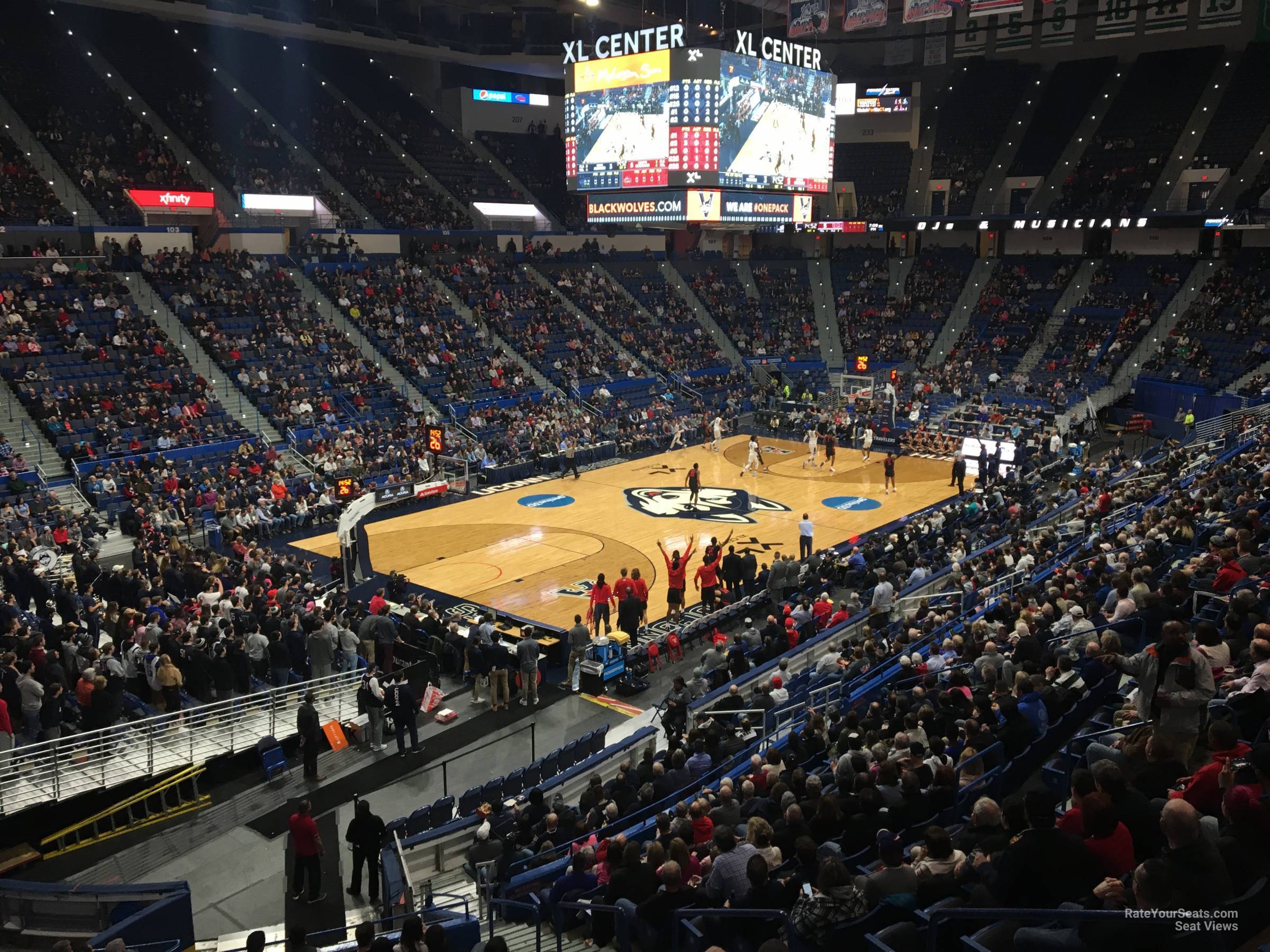 section 119, row s seat view  for basketball - xl center