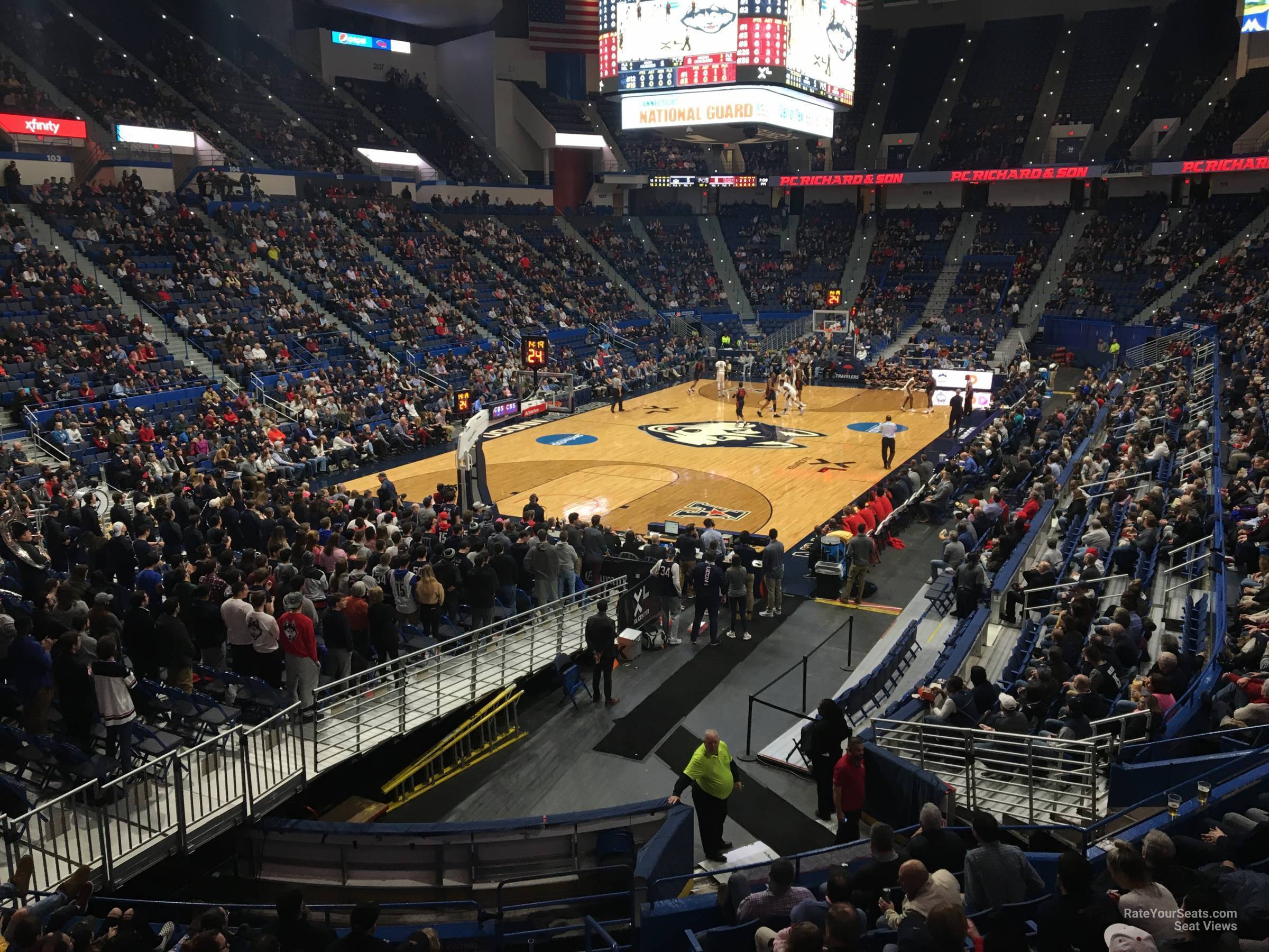section 120, row s seat view  - xl center