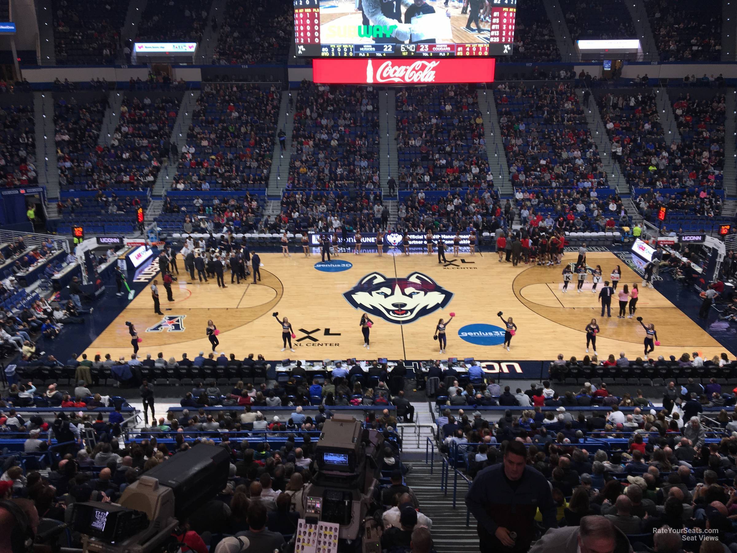 section 203, row a seat view  - xl center