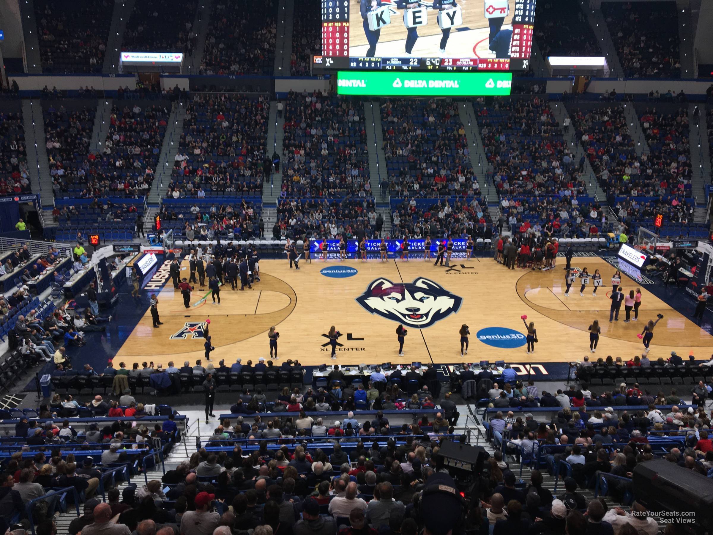section 204, row a seat view  - xl center