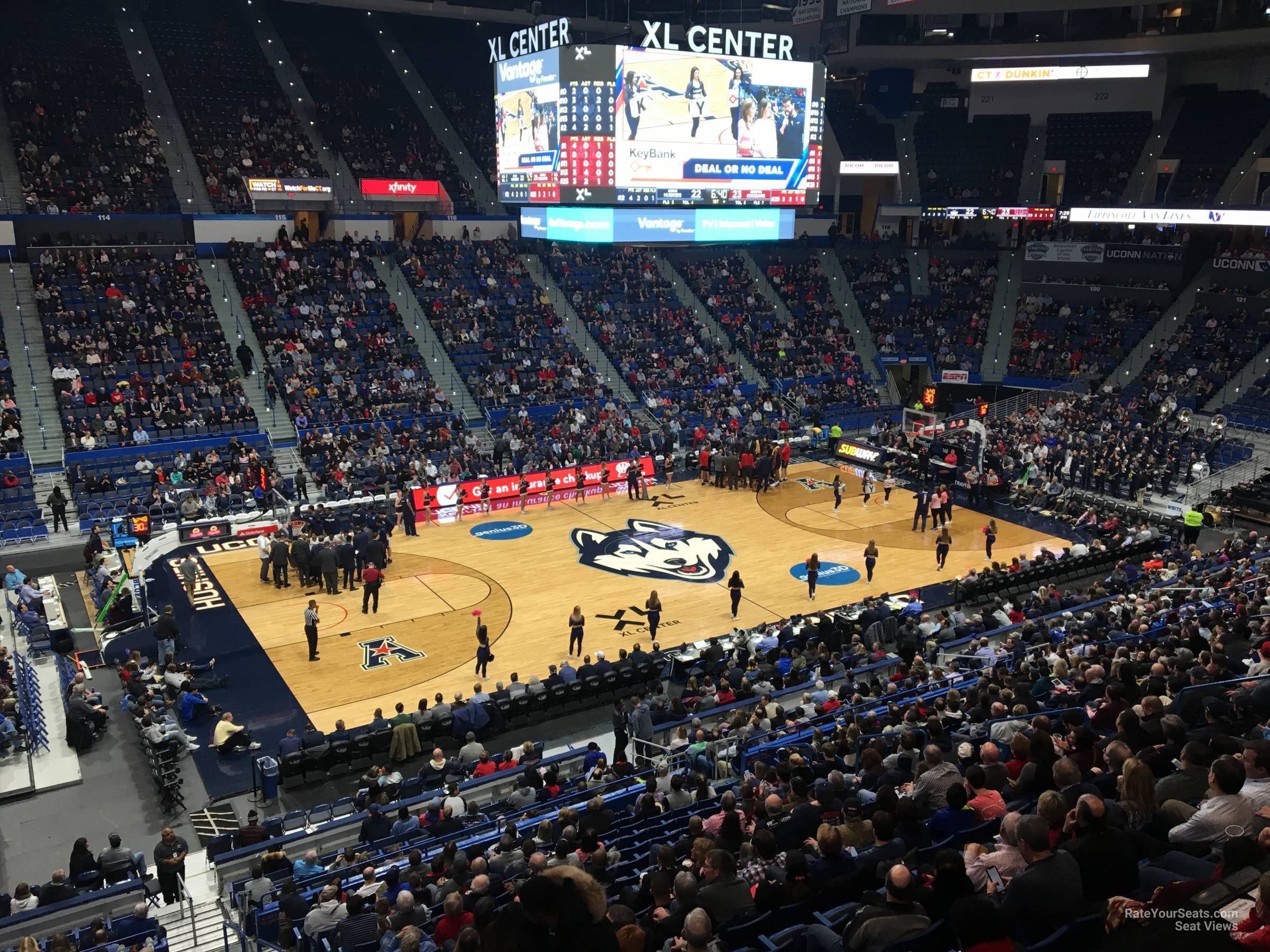 section 205, row a seat view  - xl center