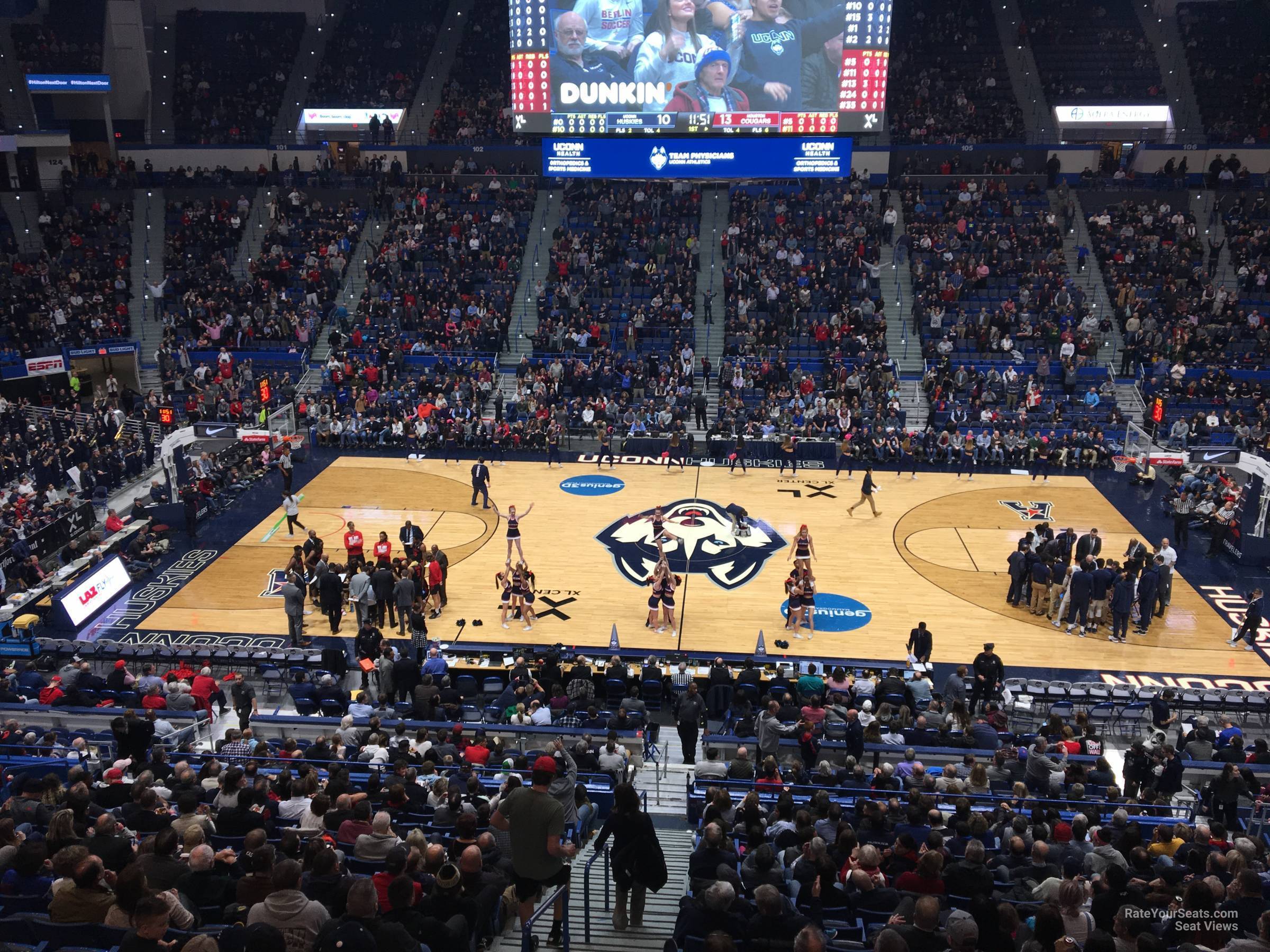 section 215, row a seat view  for basketball - xl center