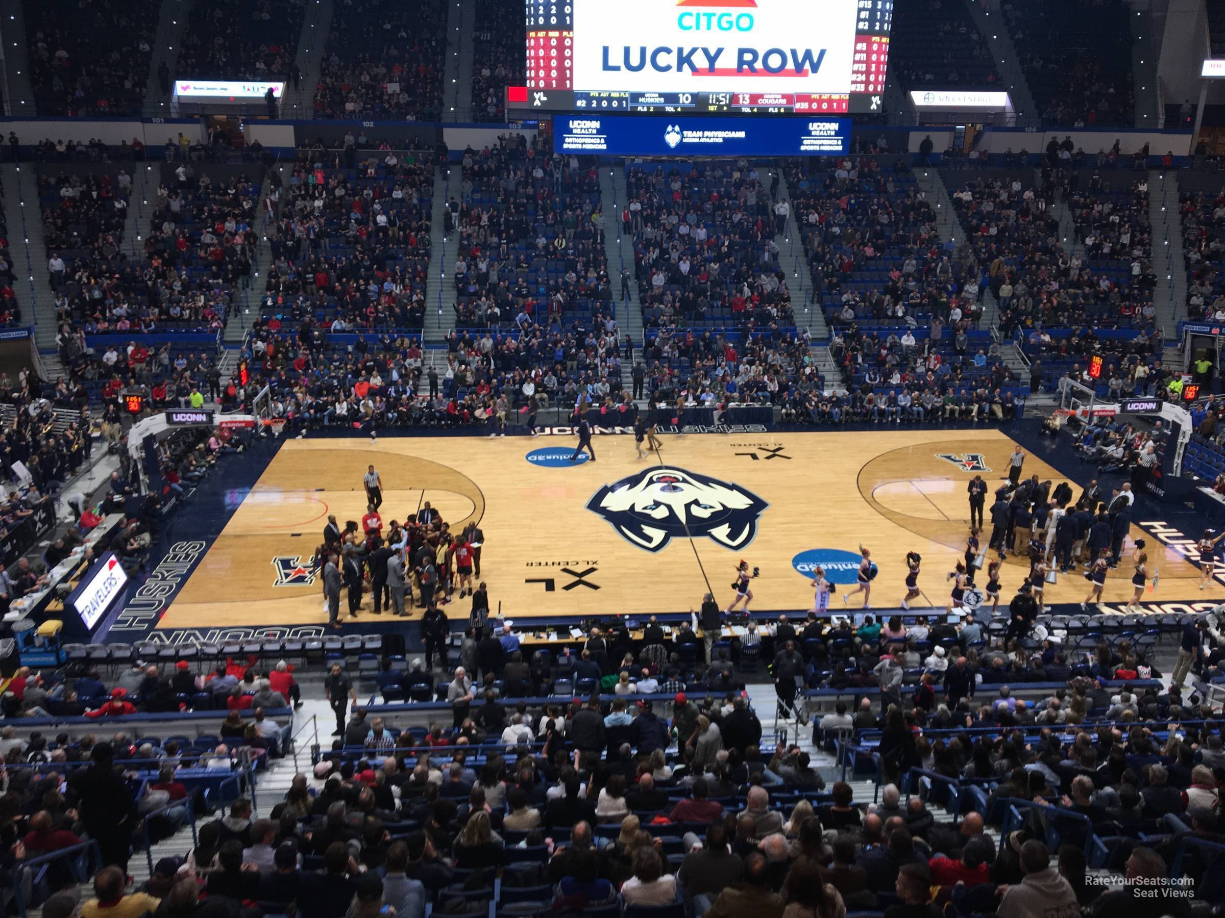 section 216, row a seat view  - xl center