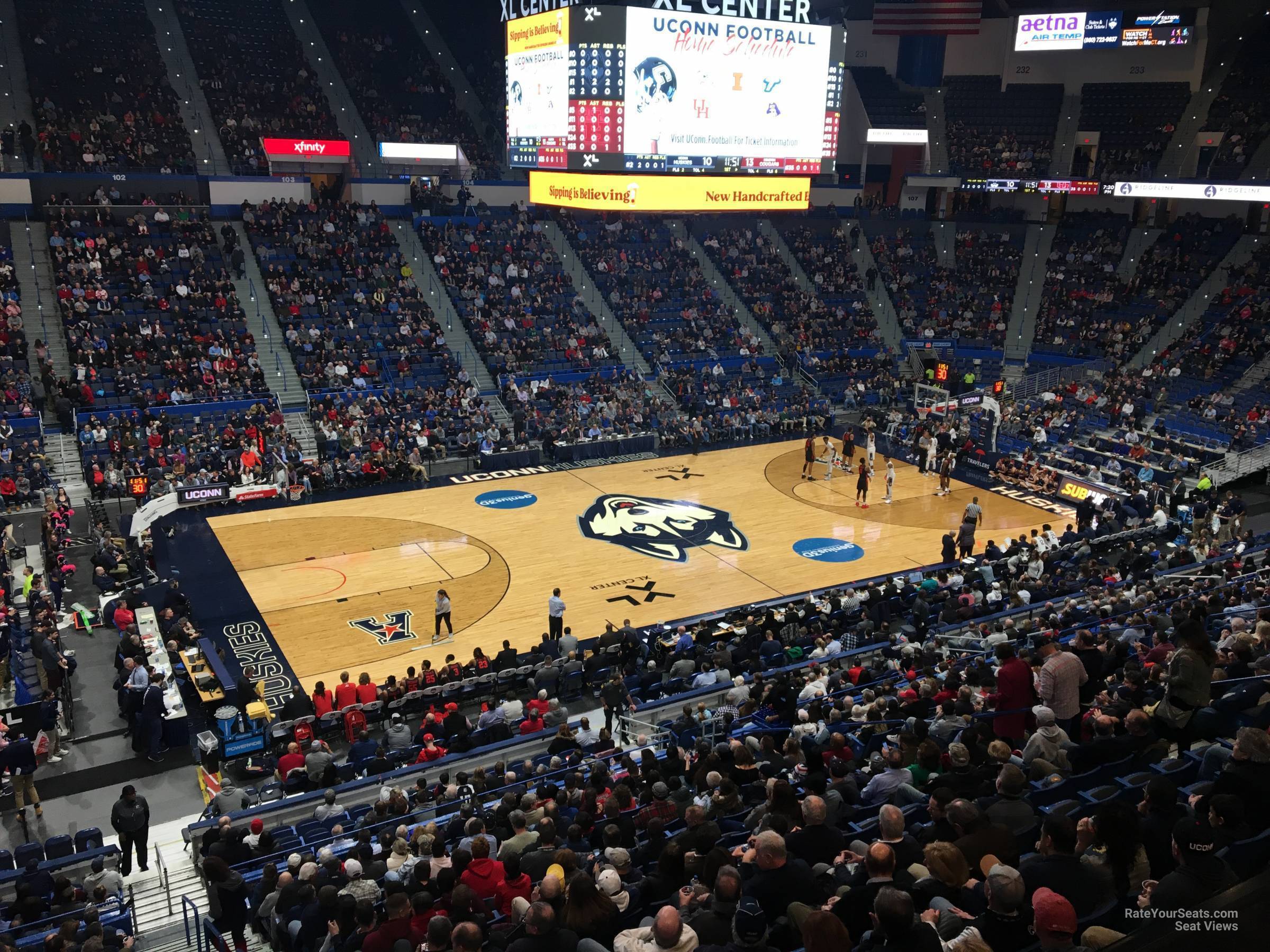 section 217, row a seat view  - xl center