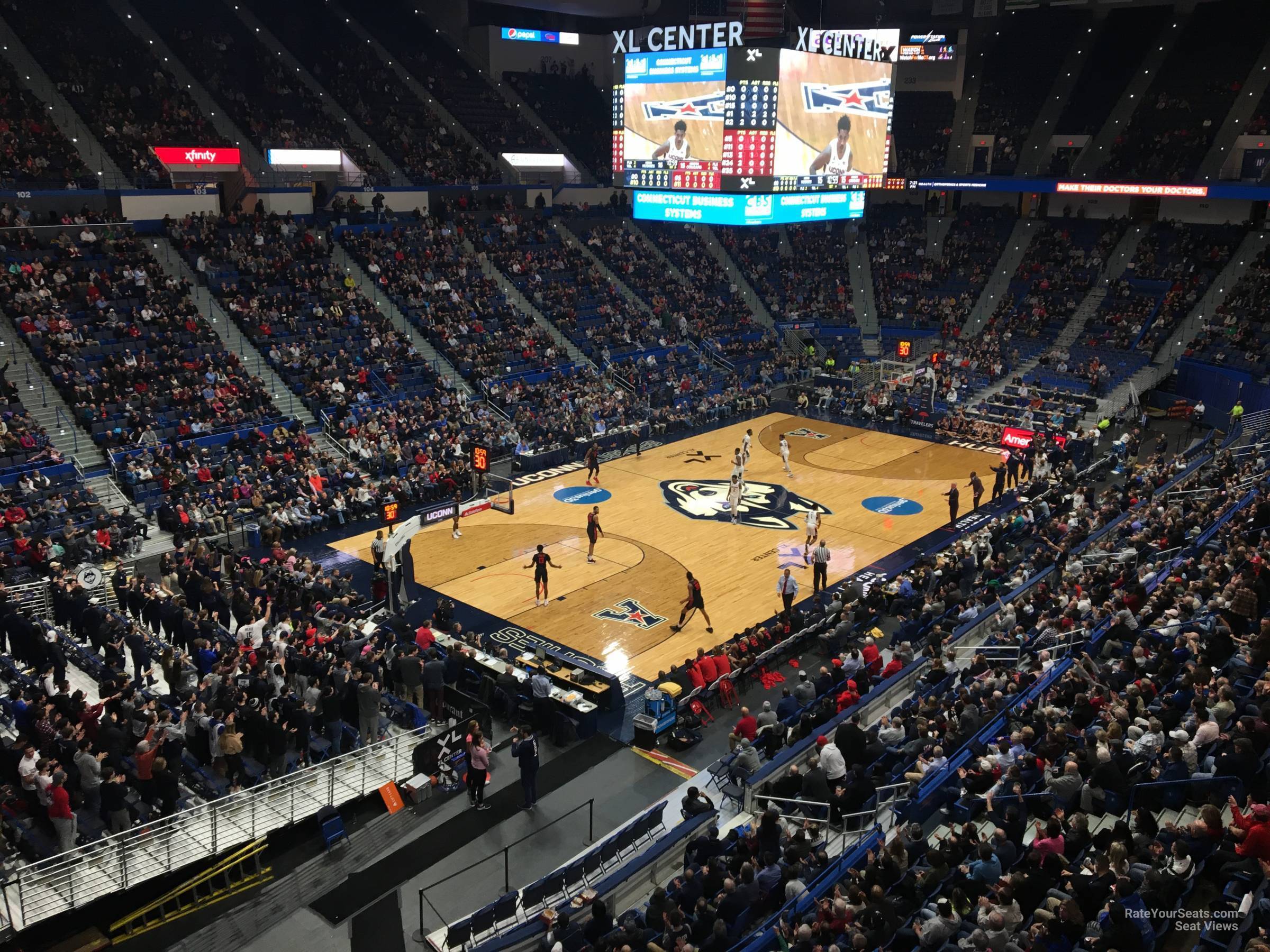section 220, row a seat view  - xl center