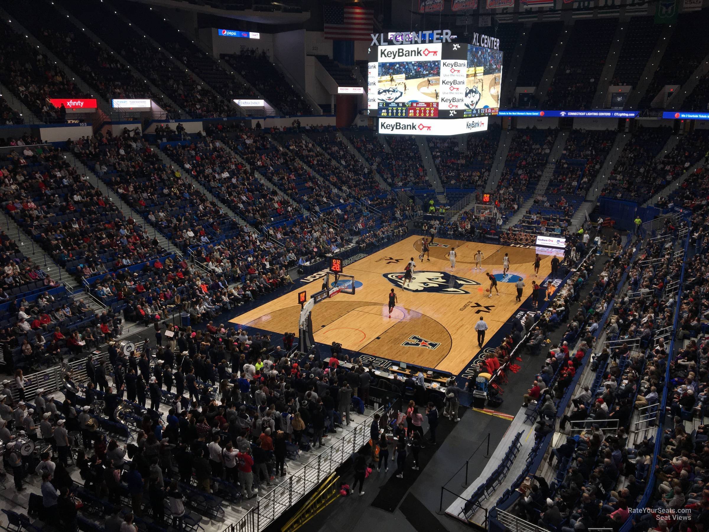 section 221, row a seat view  for basketball - xl center