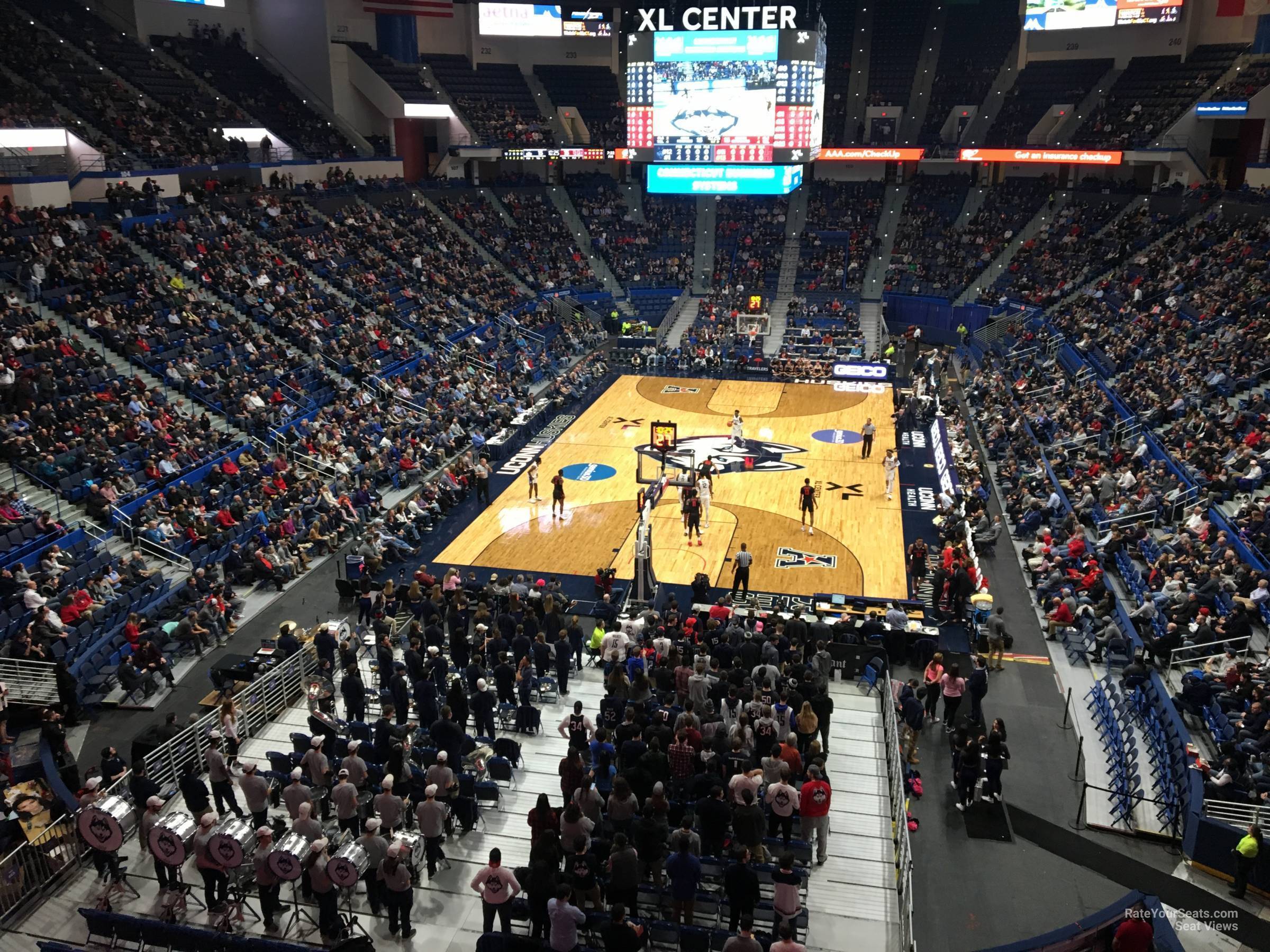 section 223, row a seat view  - xl center