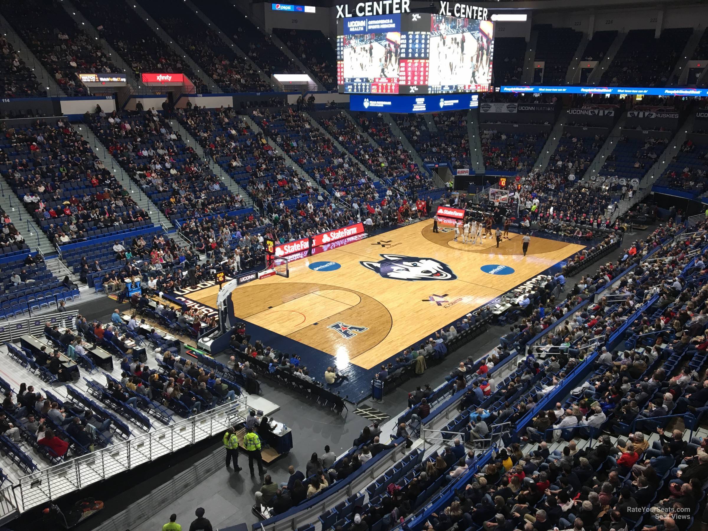section 232, row a seat view  for basketball - xl center