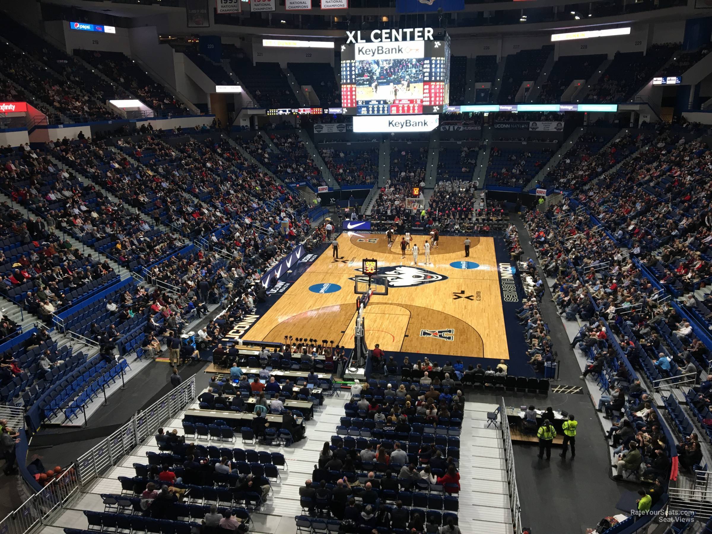 section 235, row a seat view  for basketball - xl center