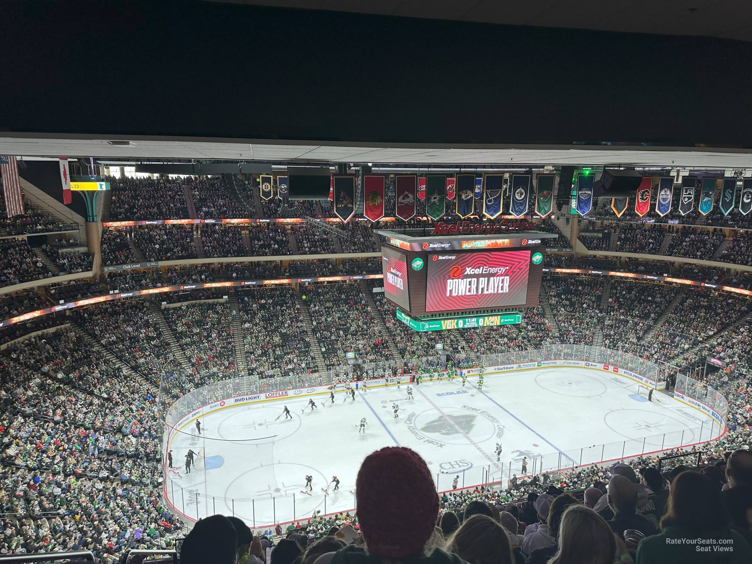 section 206, row rls seat view  for hockey - xcel energy center