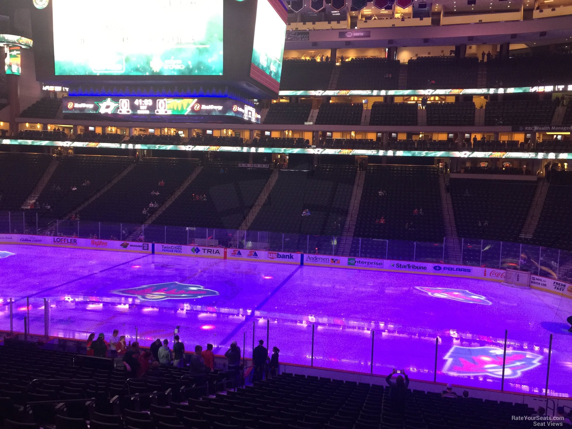 section 115, row 24 seat view for hockey - grand casino arena