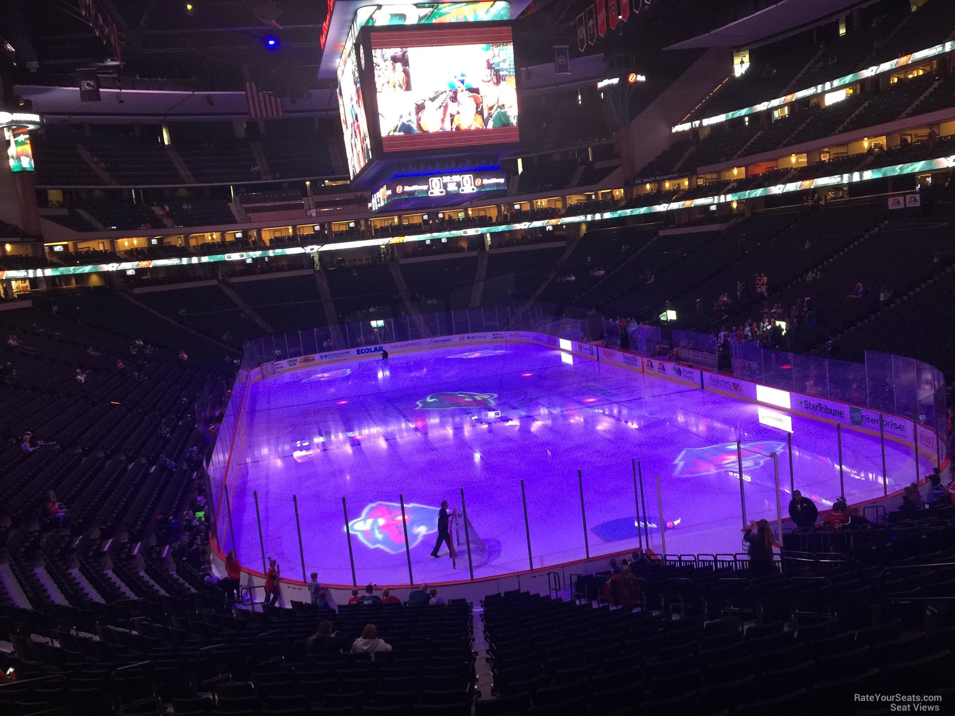 section 124, row 24 seat view for hockey - grand casino arena