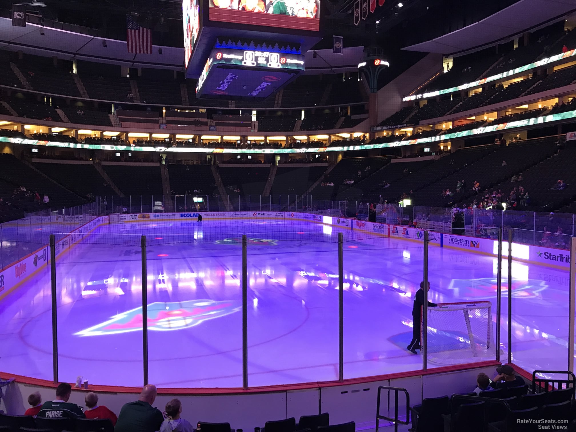 section 124, row 9 seat view for hockey - grand casino arena