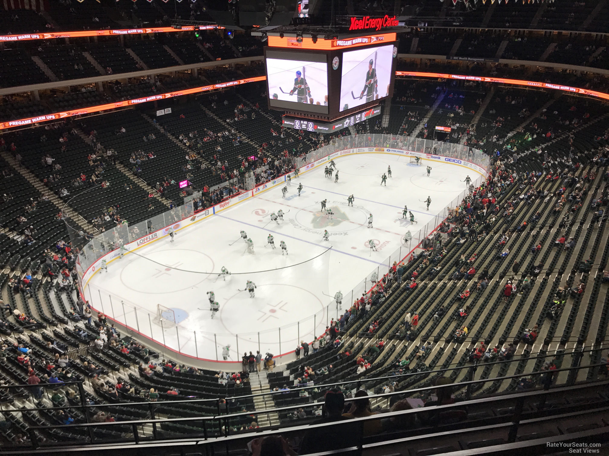 section 208, row 6 seat view  for hockey - grand casino arena