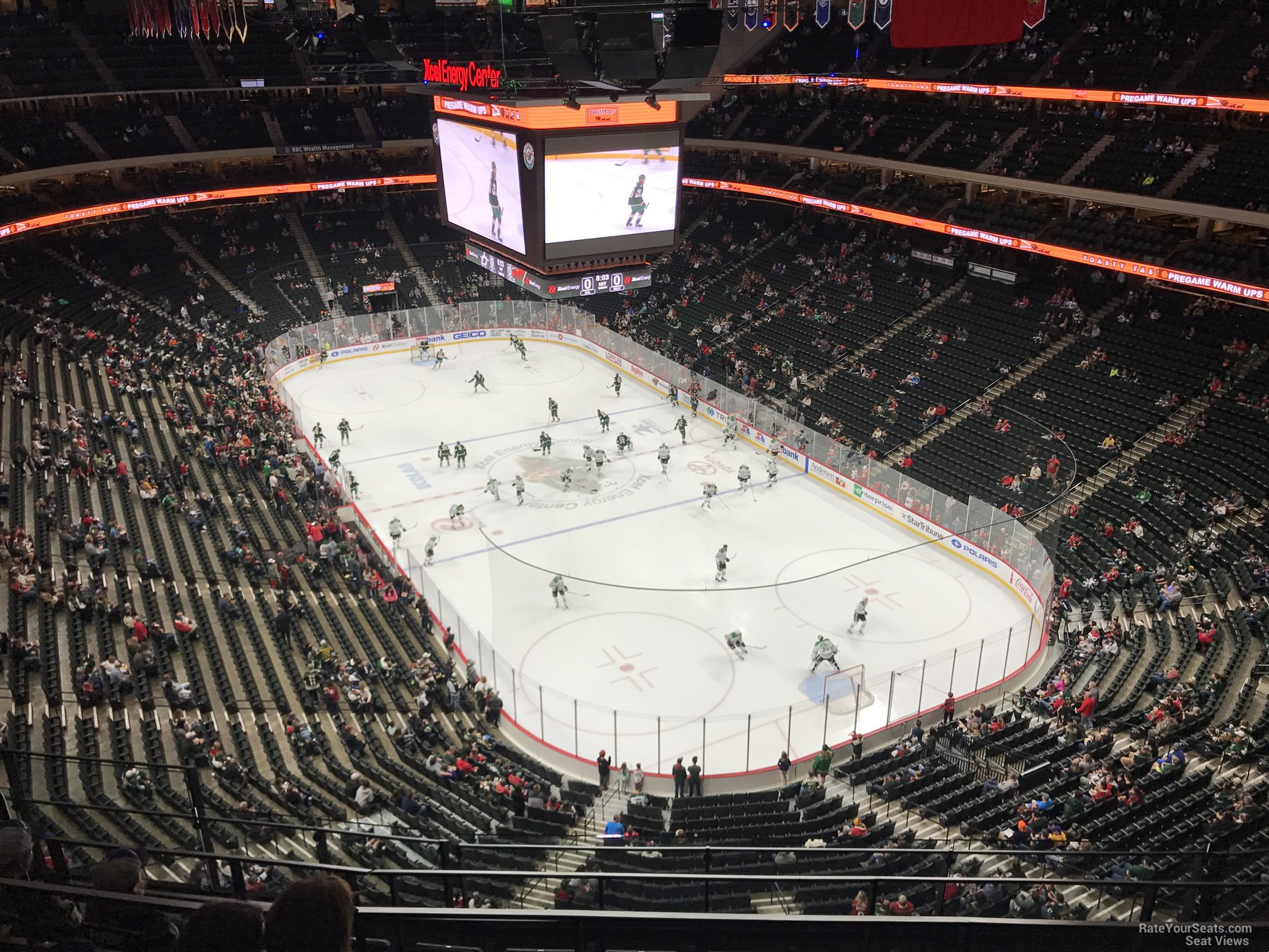section 214, row 6 seat view  for hockey - xcel energy center