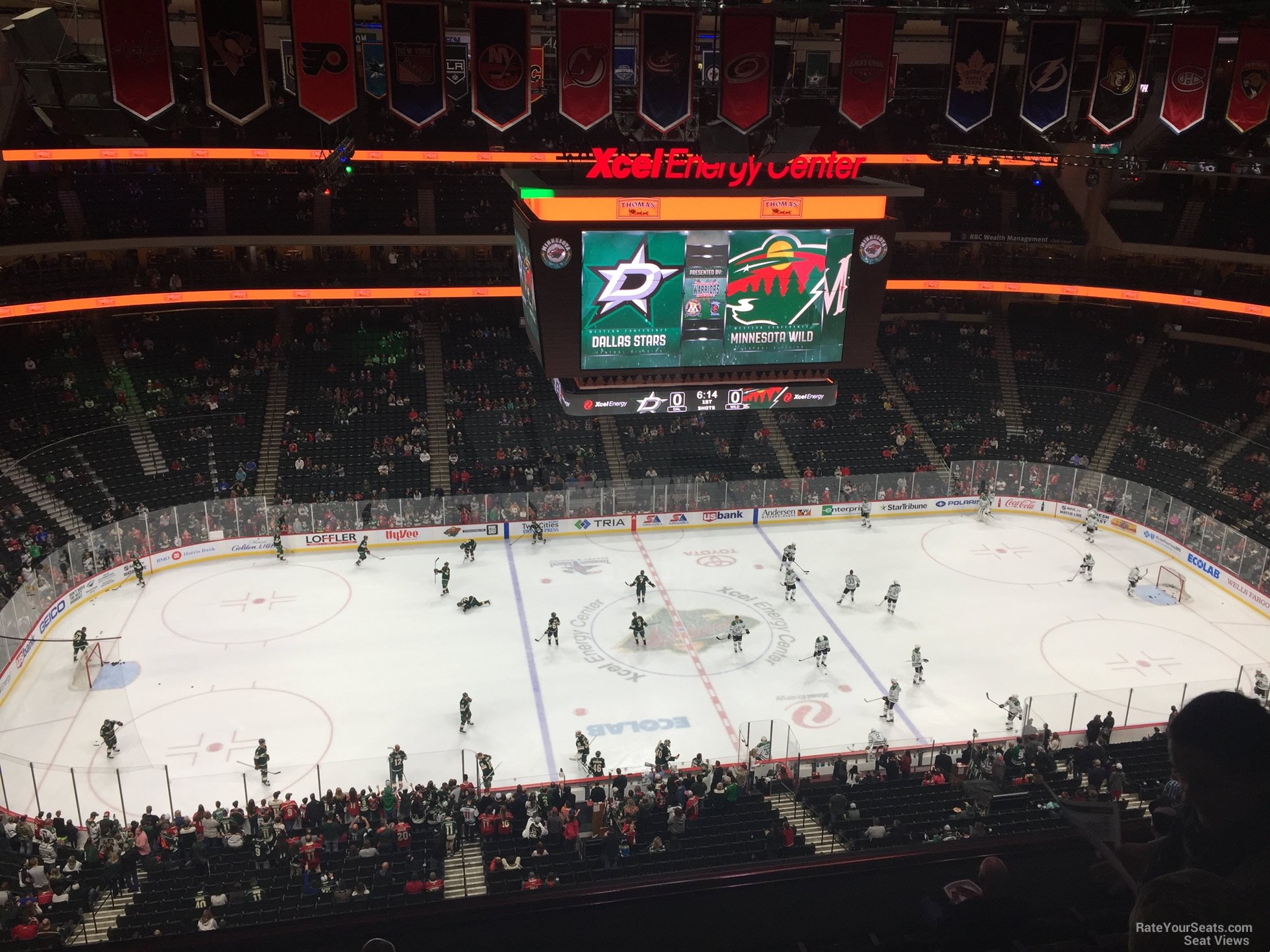 section 220, row 6 seat view  for hockey - xcel energy center
