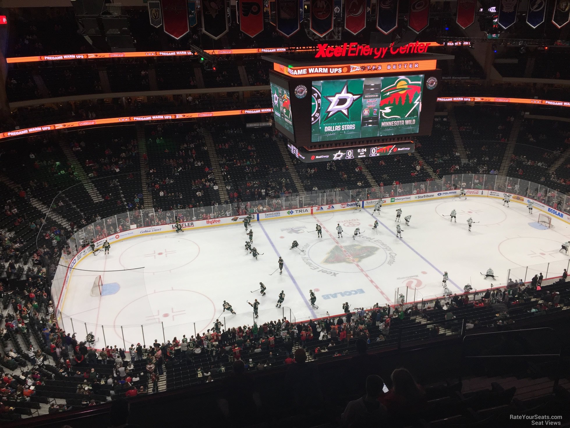 section 221, row 6 seat view  for hockey - xcel energy center