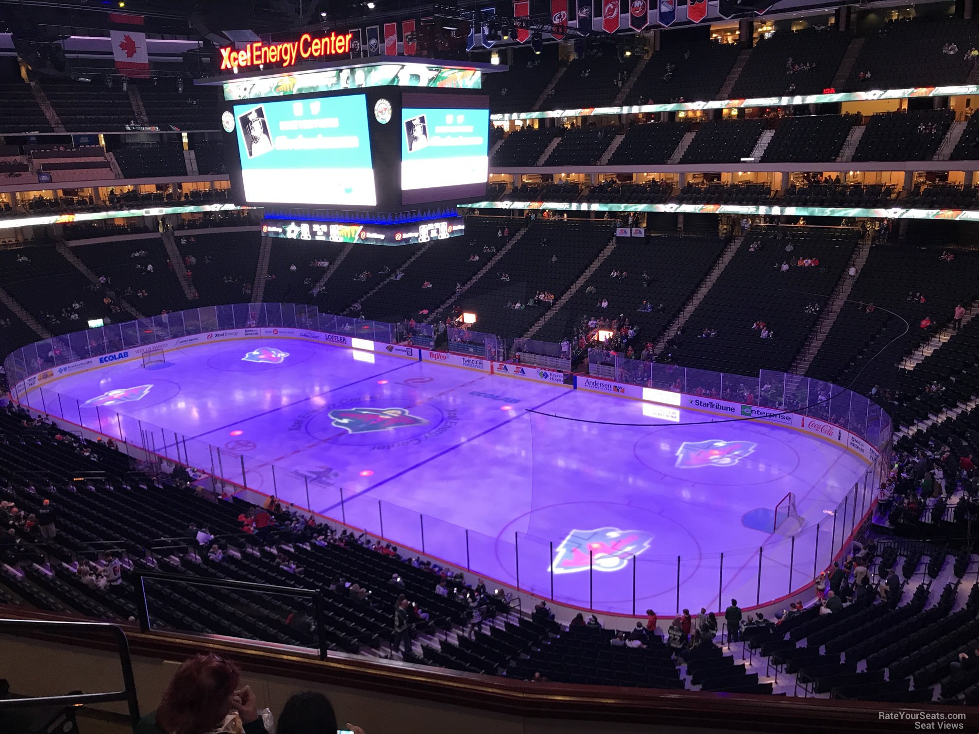 section c1, row 5 seat view  for hockey - xcel energy center