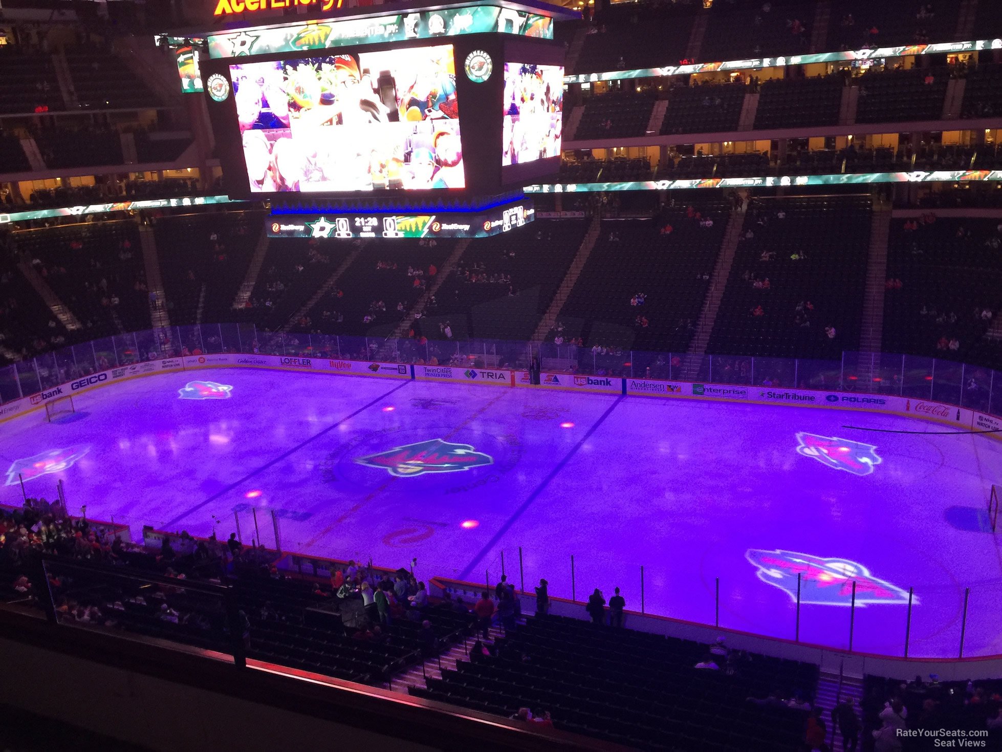 section c23, row 5 seat view  for hockey - xcel energy center
