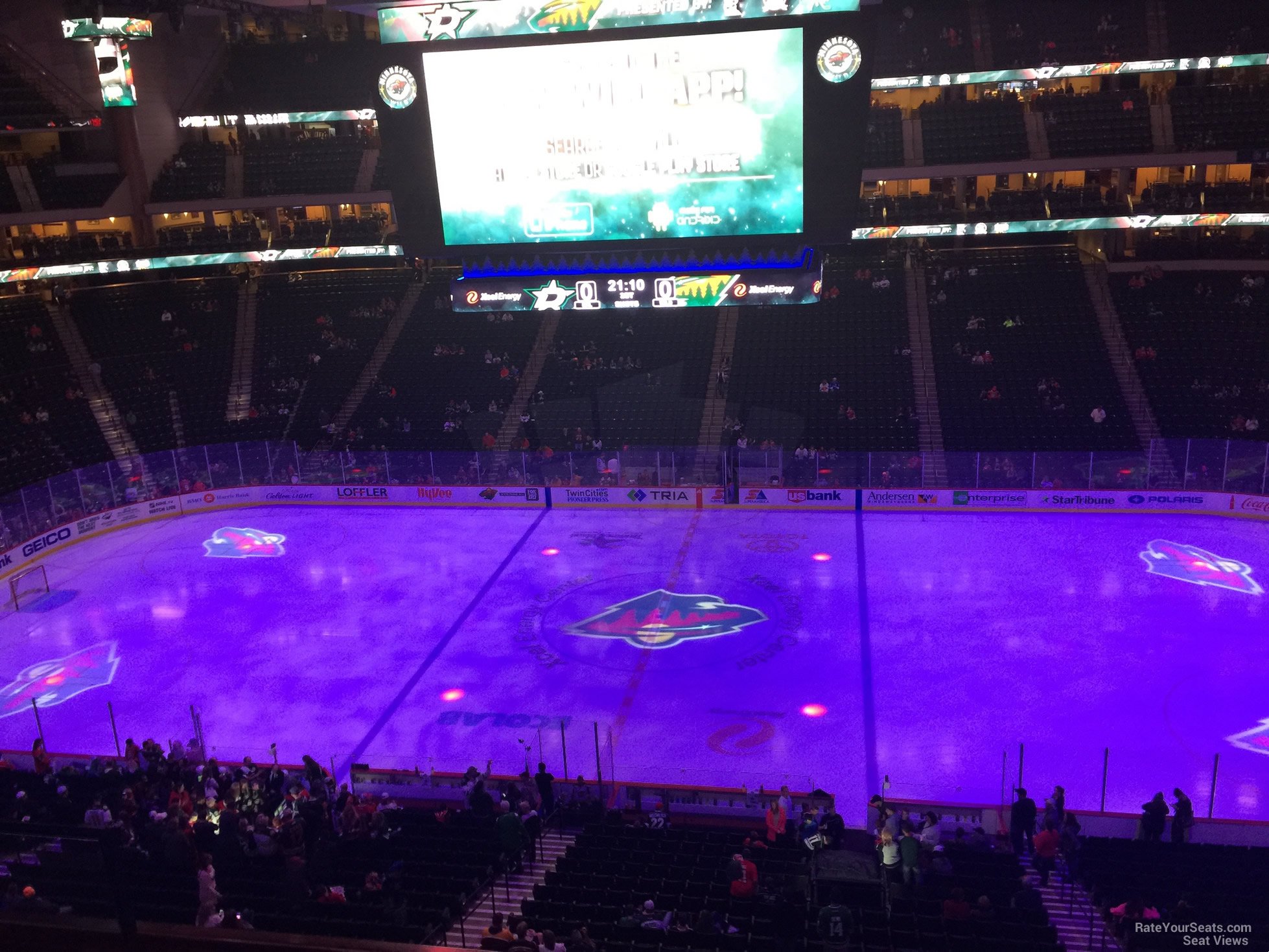 section c25, row 5 seat view  for hockey - xcel energy center