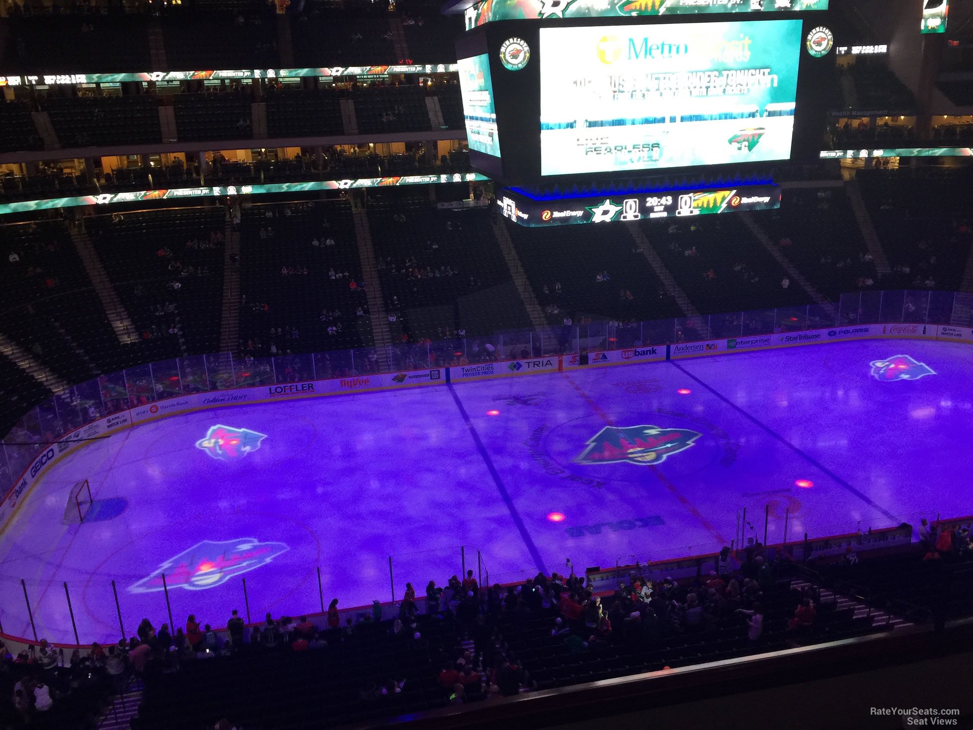 section c28, row 5 seat view  for hockey - xcel energy center