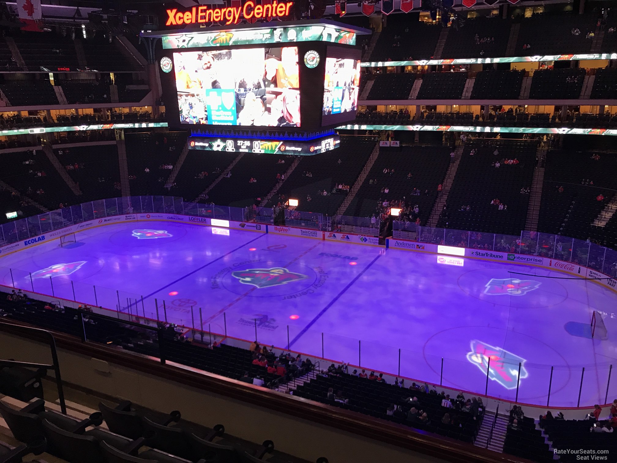 section c3, row 5 seat view  for hockey - xcel energy center