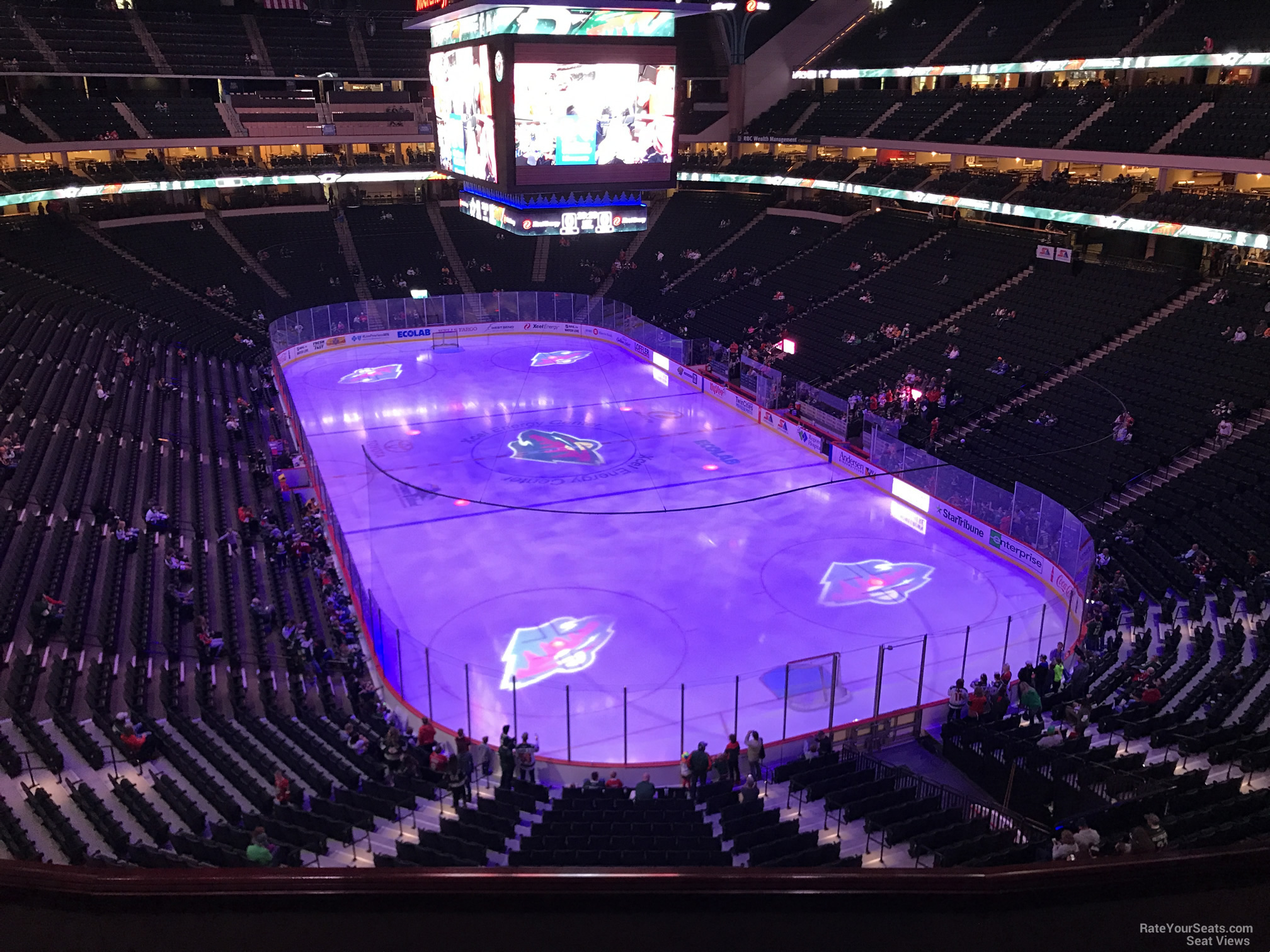 section c38, row 5 seat view  for hockey - xcel energy center