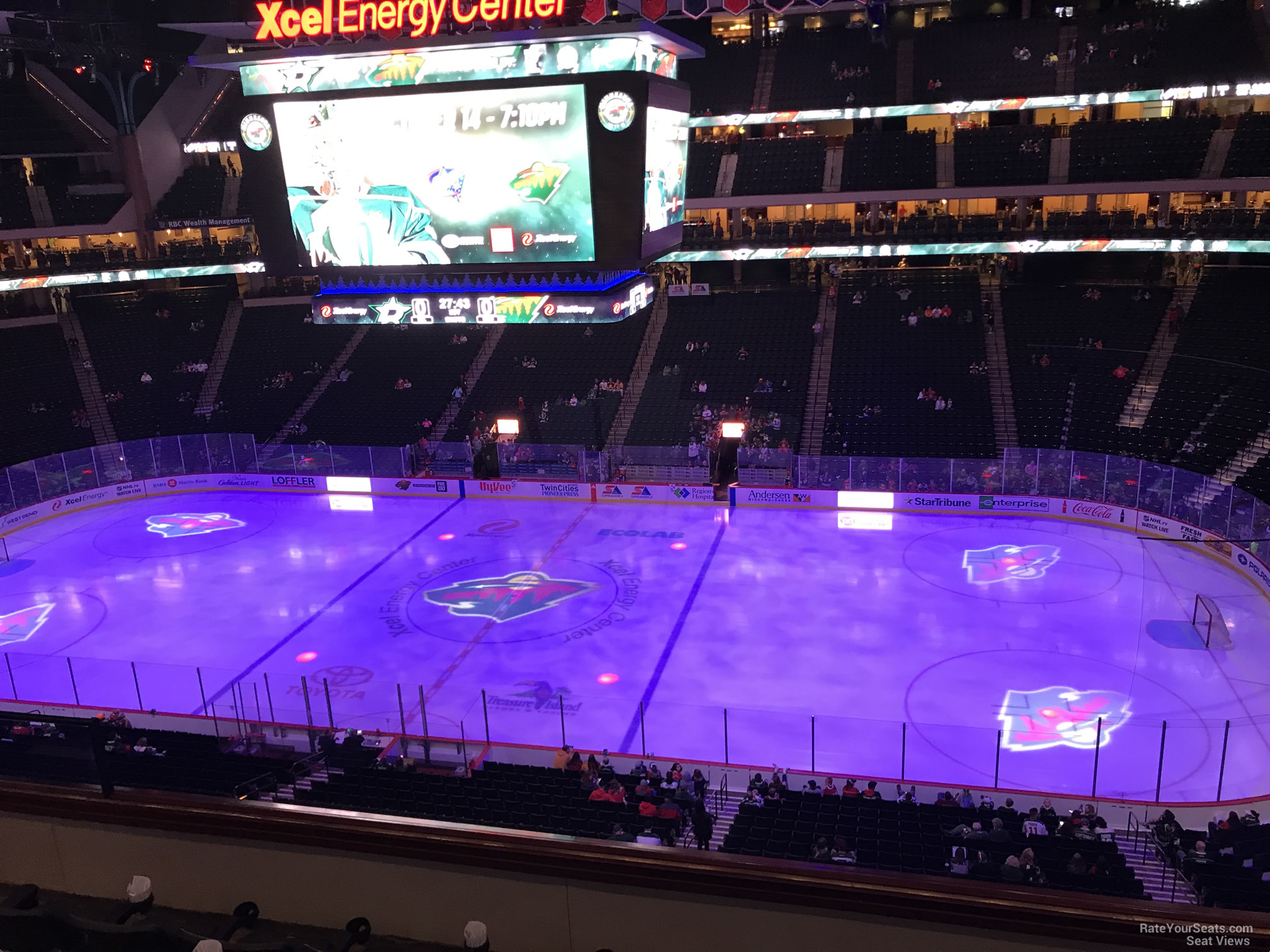 section c4, row 5 seat view  for hockey - xcel energy center