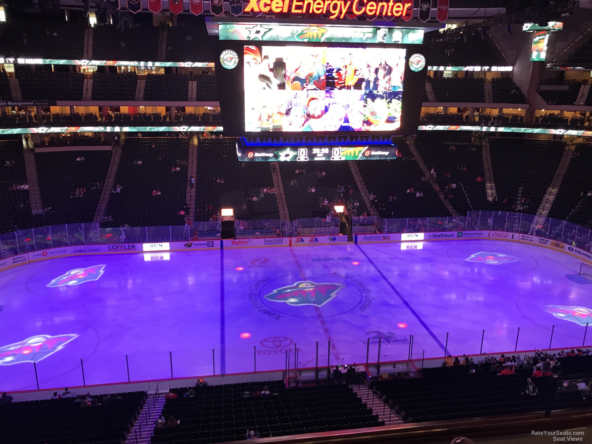 section c7, row 5 seat view  for hockey - xcel energy center