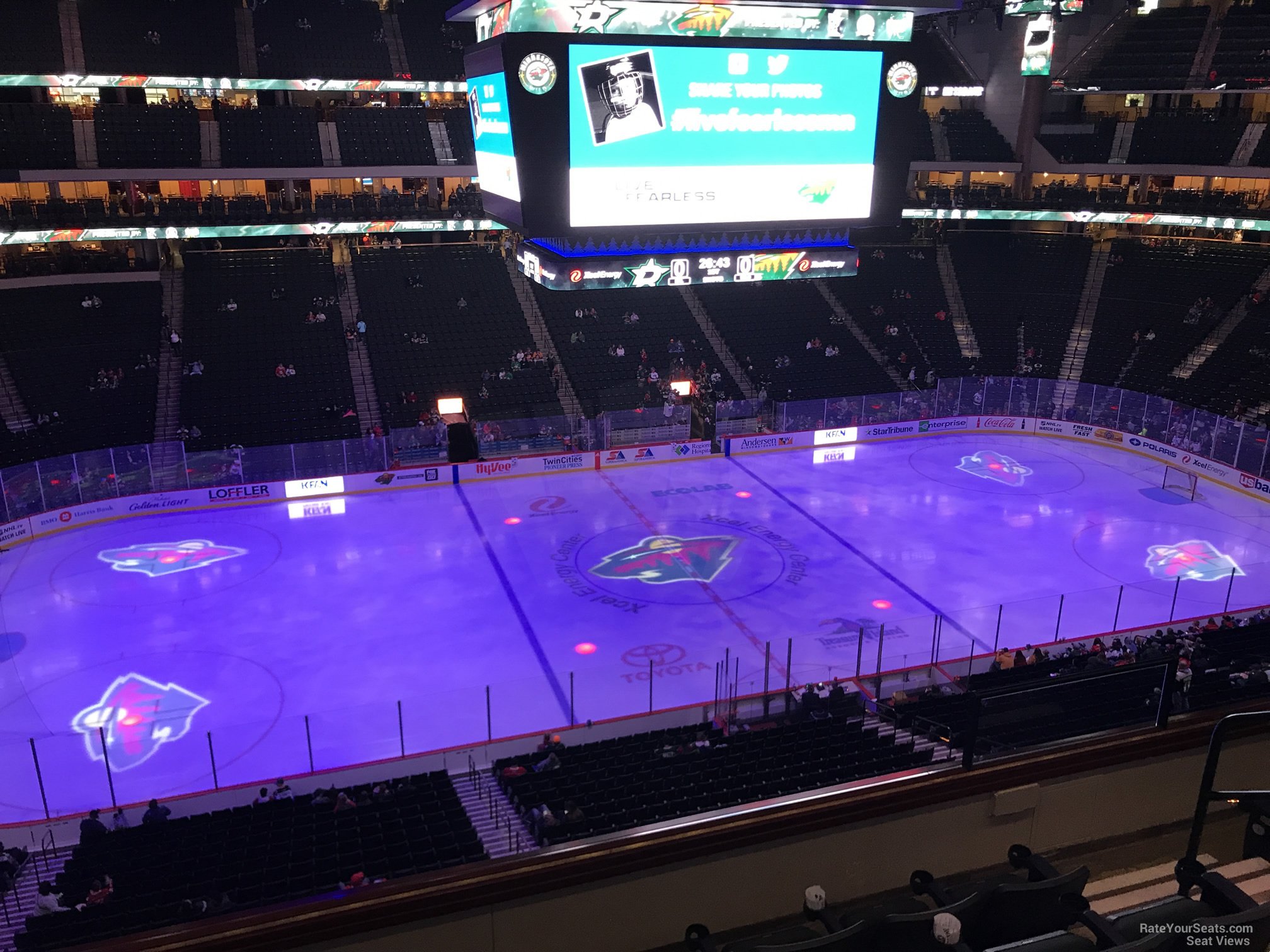 section c8, row 5 seat view  for hockey - xcel energy center