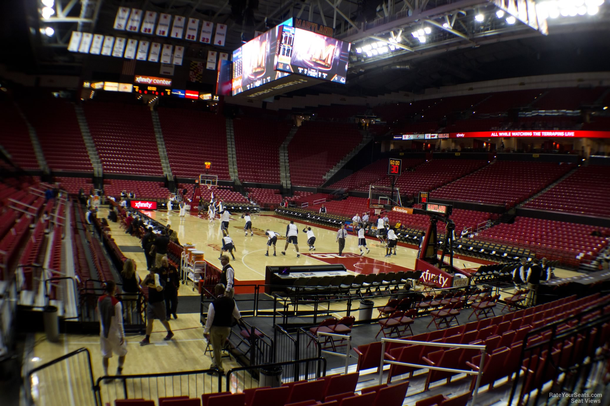 xfinity center maryland section 106 rateyourseats com golden 1 center seating chart with seat numbers