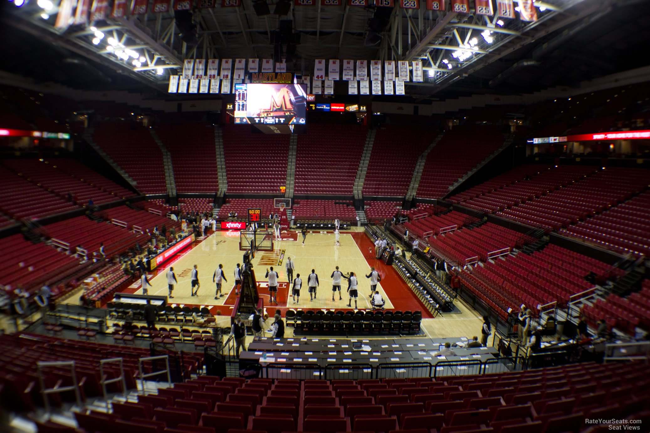 section 108, row 11 seat view  - xfinity center (maryland)