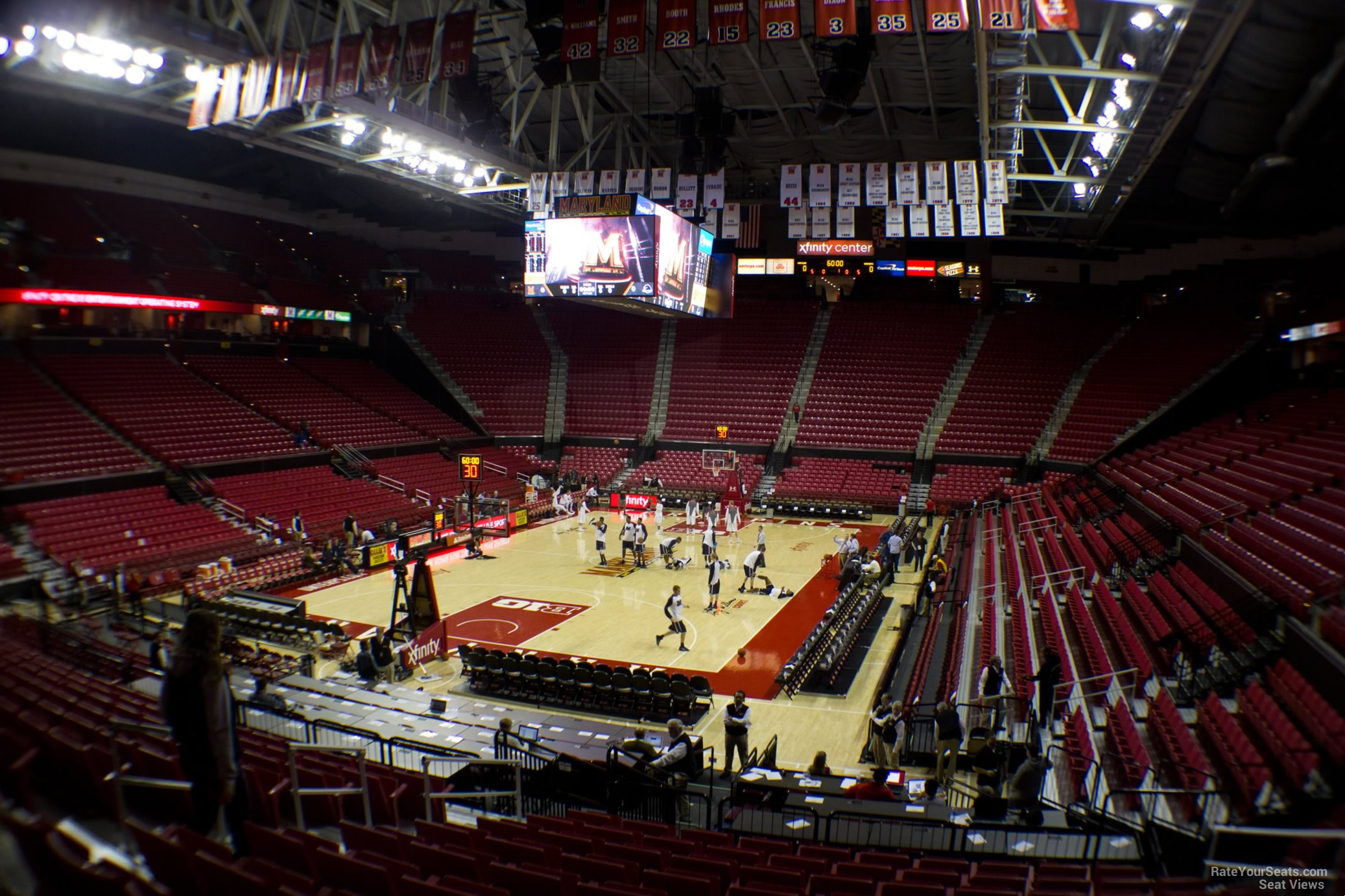 section 109, row 11 seat view  - xfinity center (maryland)